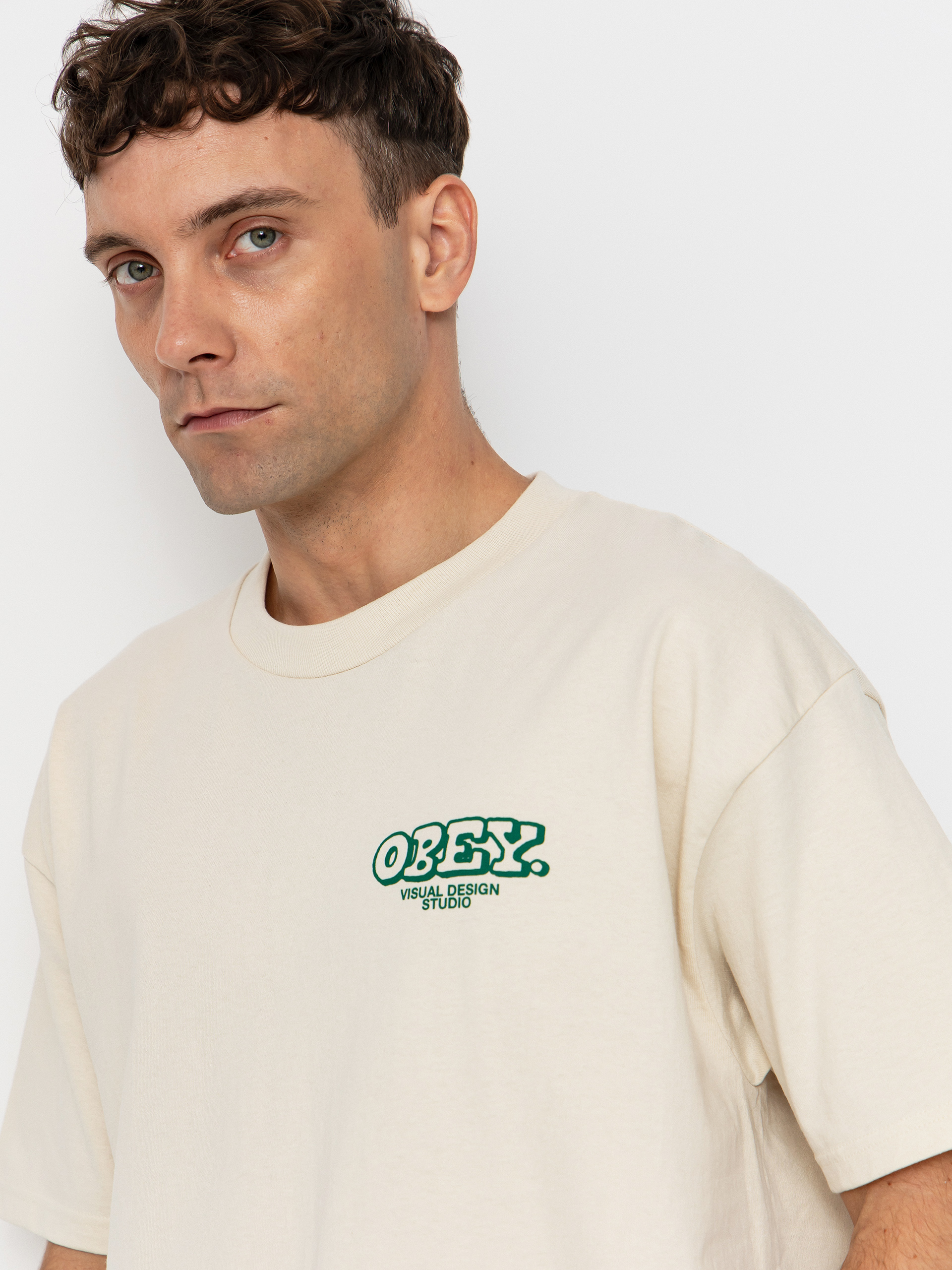 Tričko OBEY Obey Knowledge & Growth (cream)