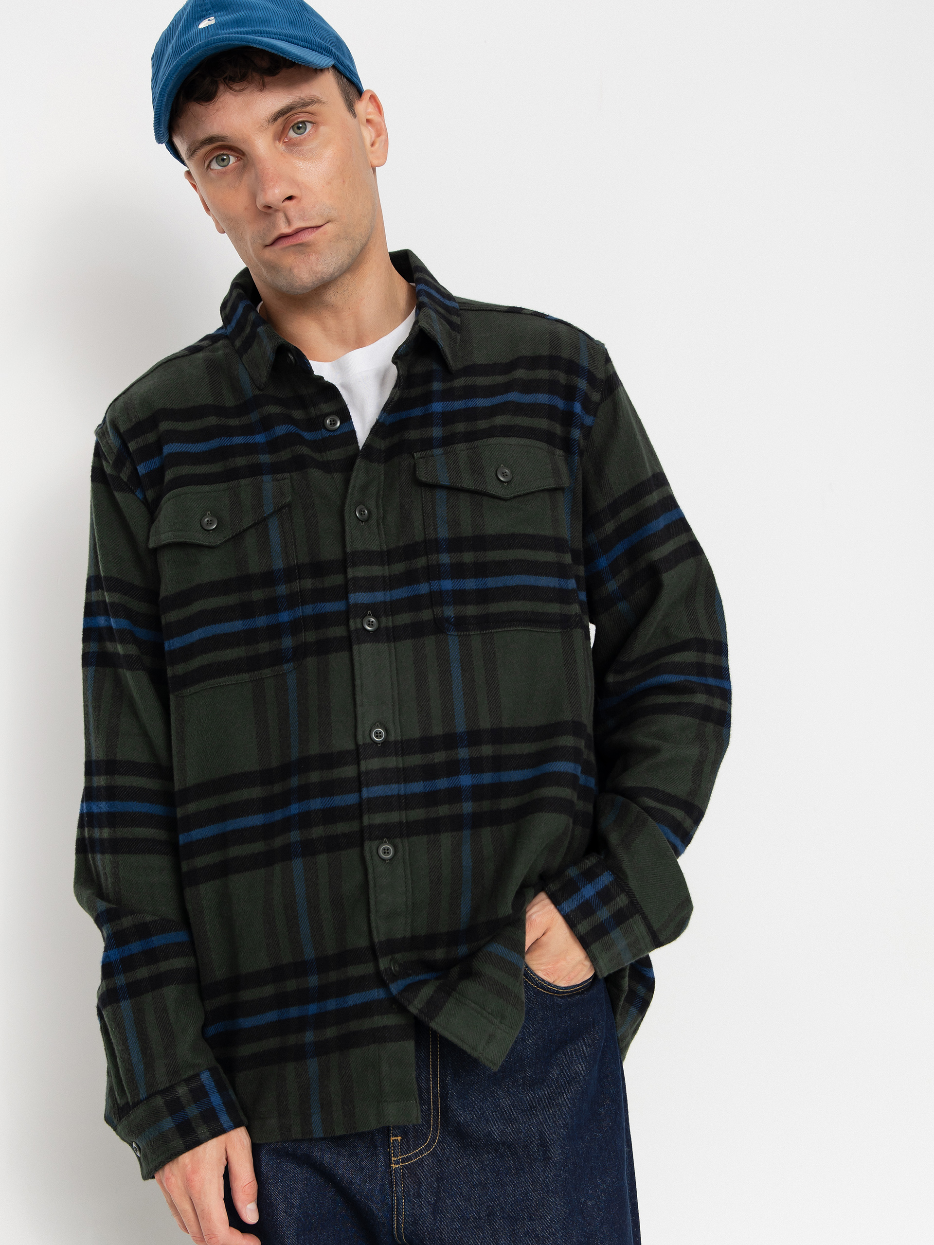 Košile Patagonia Fjord Flannel (catch old growth green)