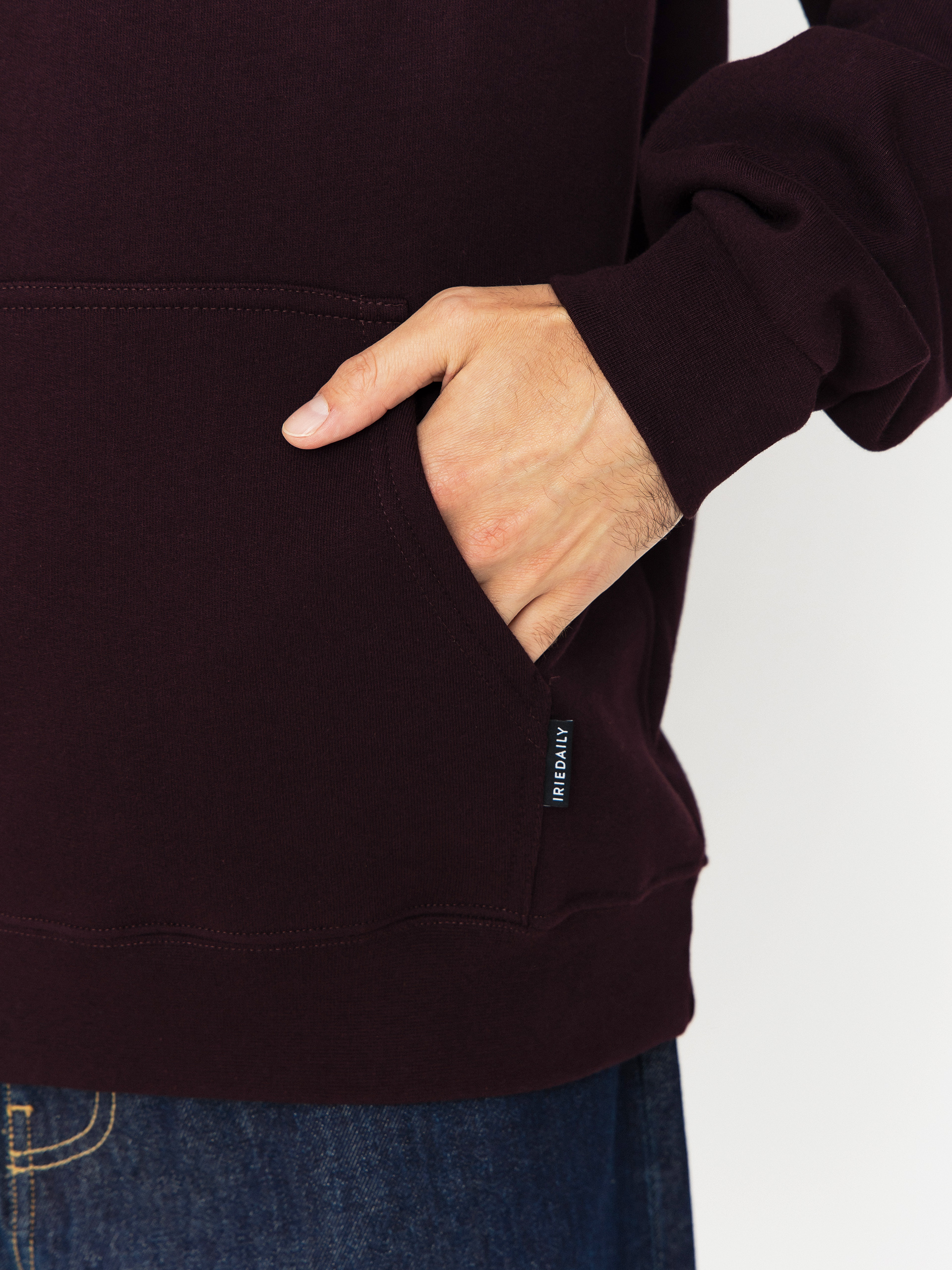 Mikina s kapucí Iriedaily Play Different HD (aubergine)