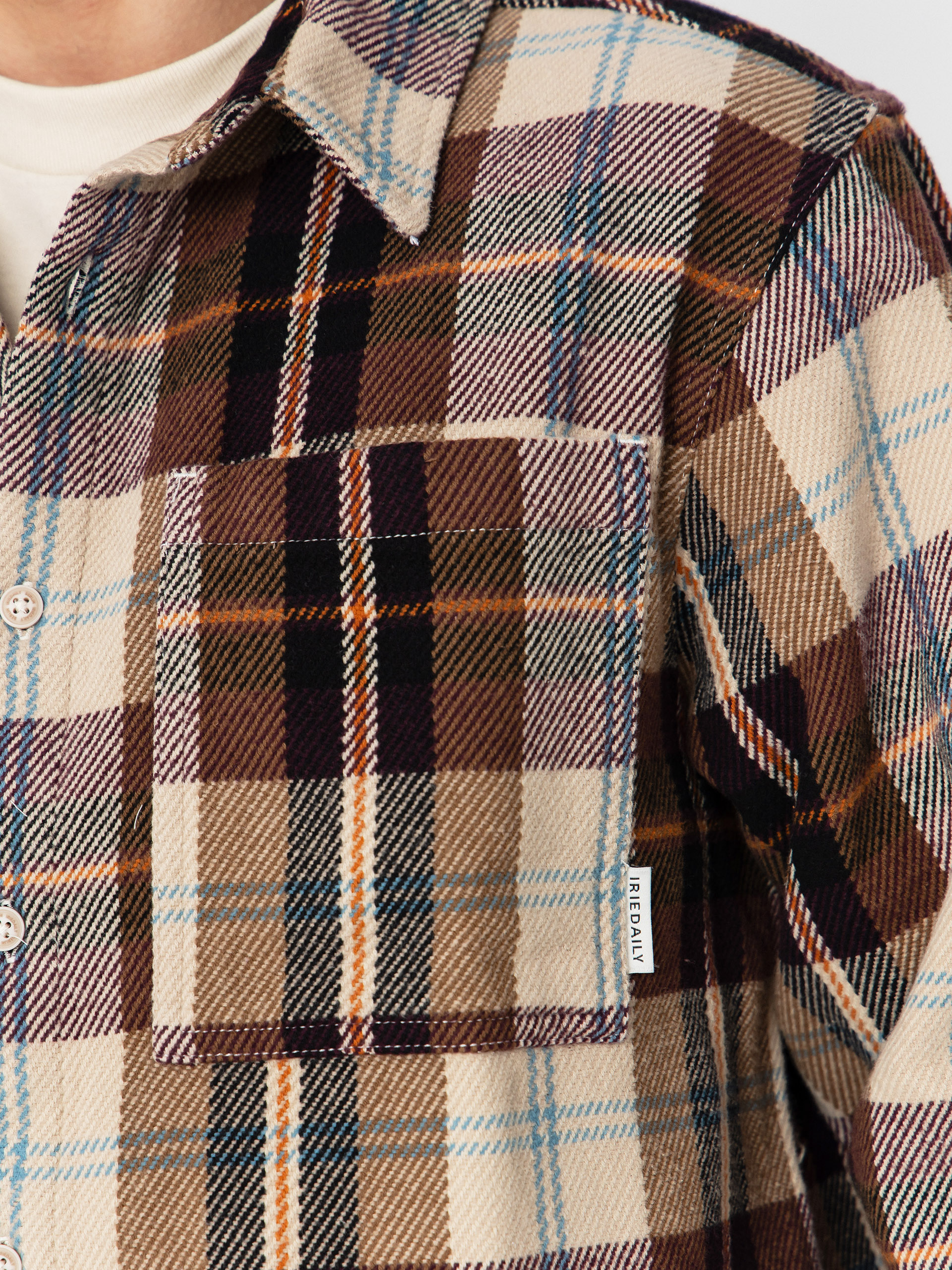 Košile Iriedaily Chillax Lumber (sandstone)