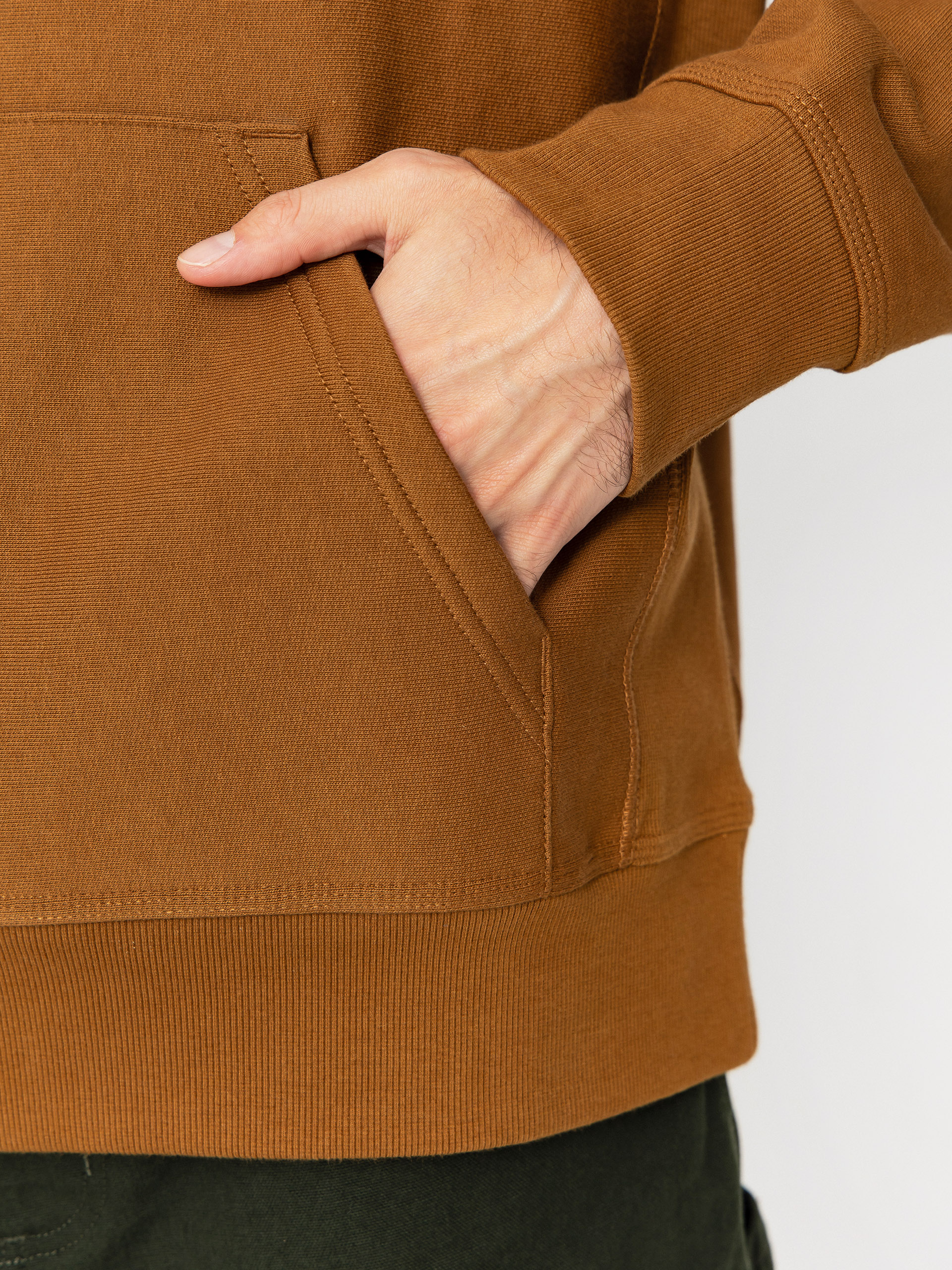 Mikina s kapucí Carhartt WIP American Script HD (hamilton brown)