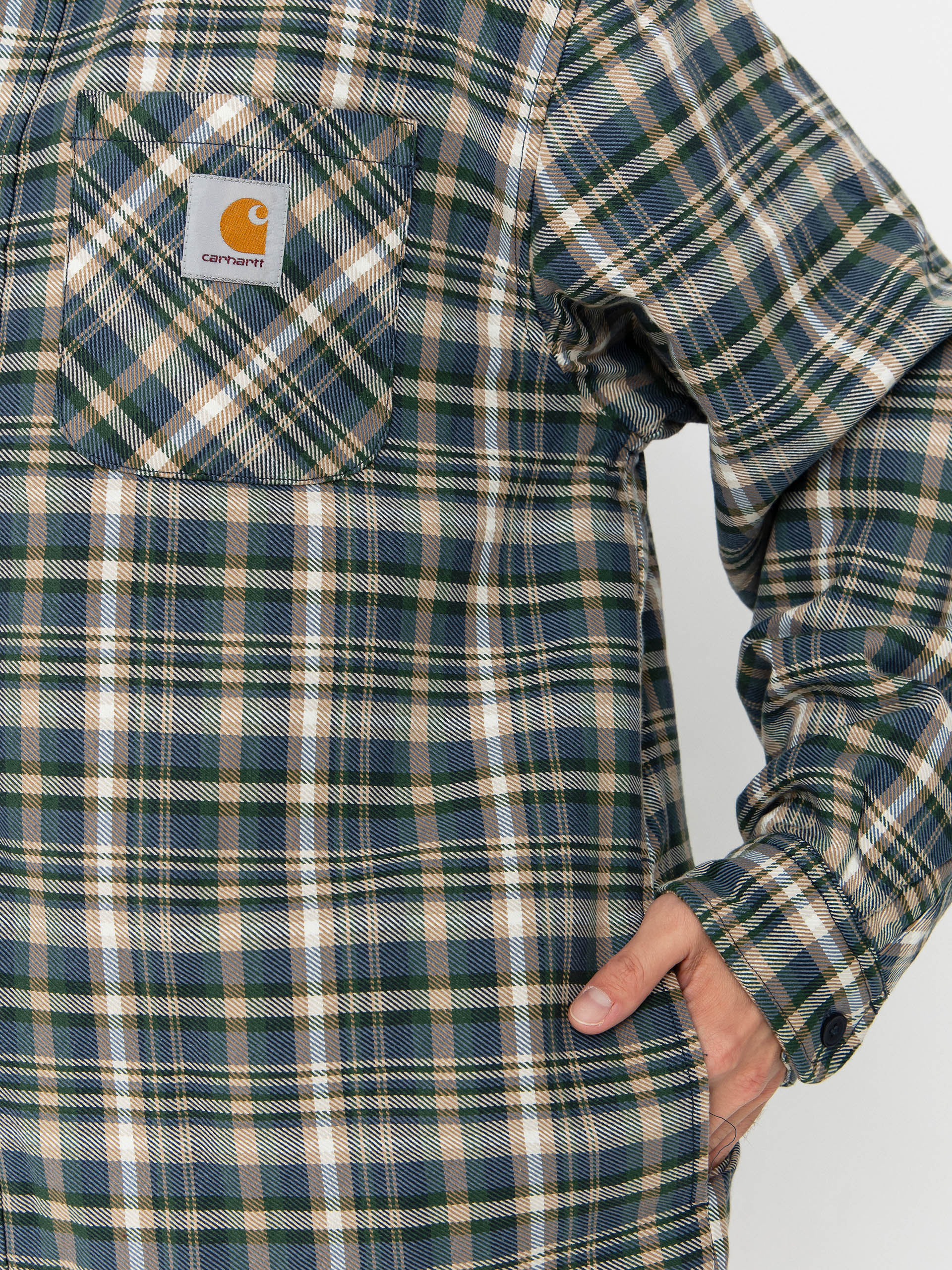Bunda Carhartt WIP Cronyn (cronyn check/dark navy)