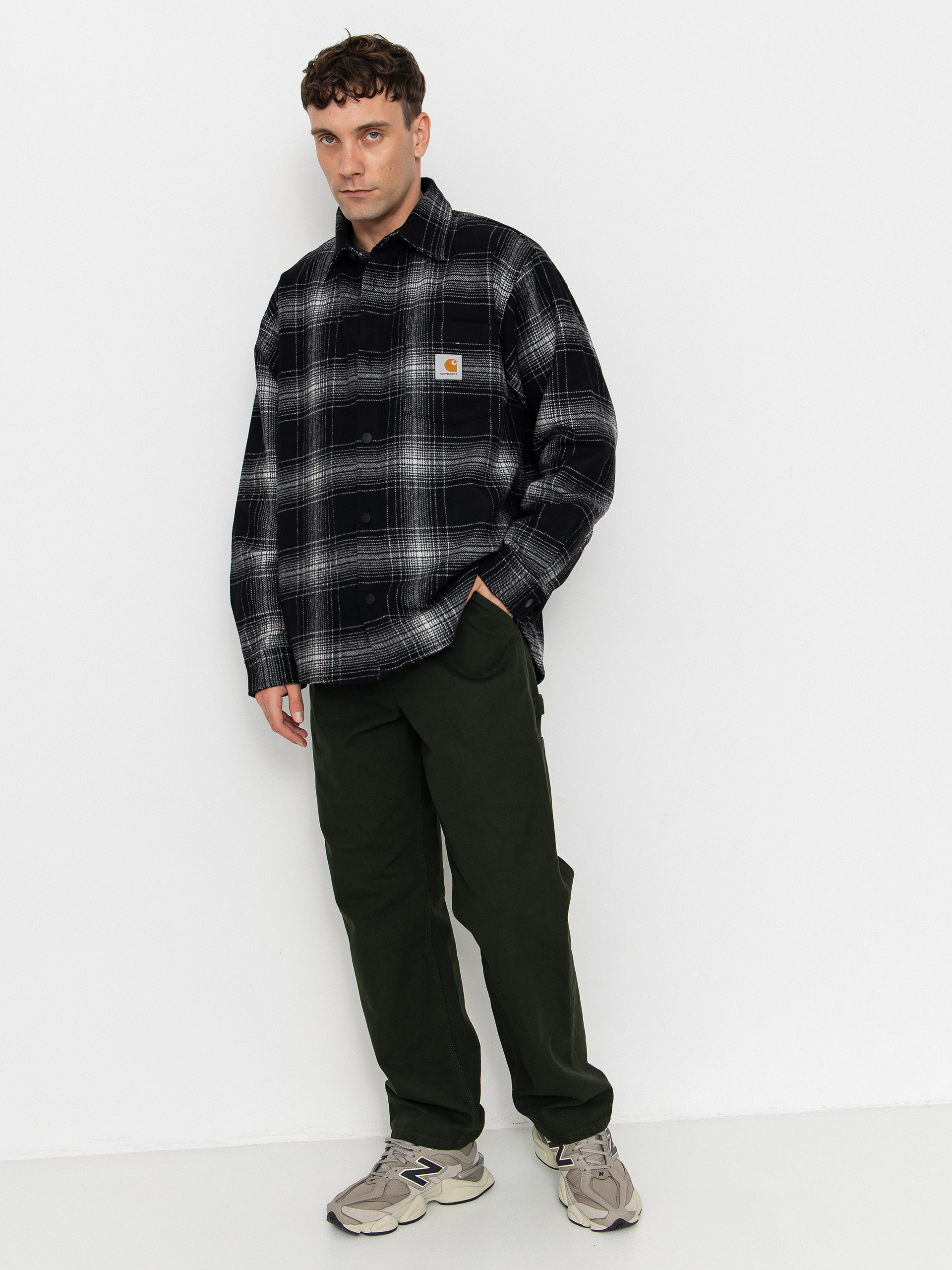 Bunda Carhartt WIP Brennan (brennan check/black/wax)
