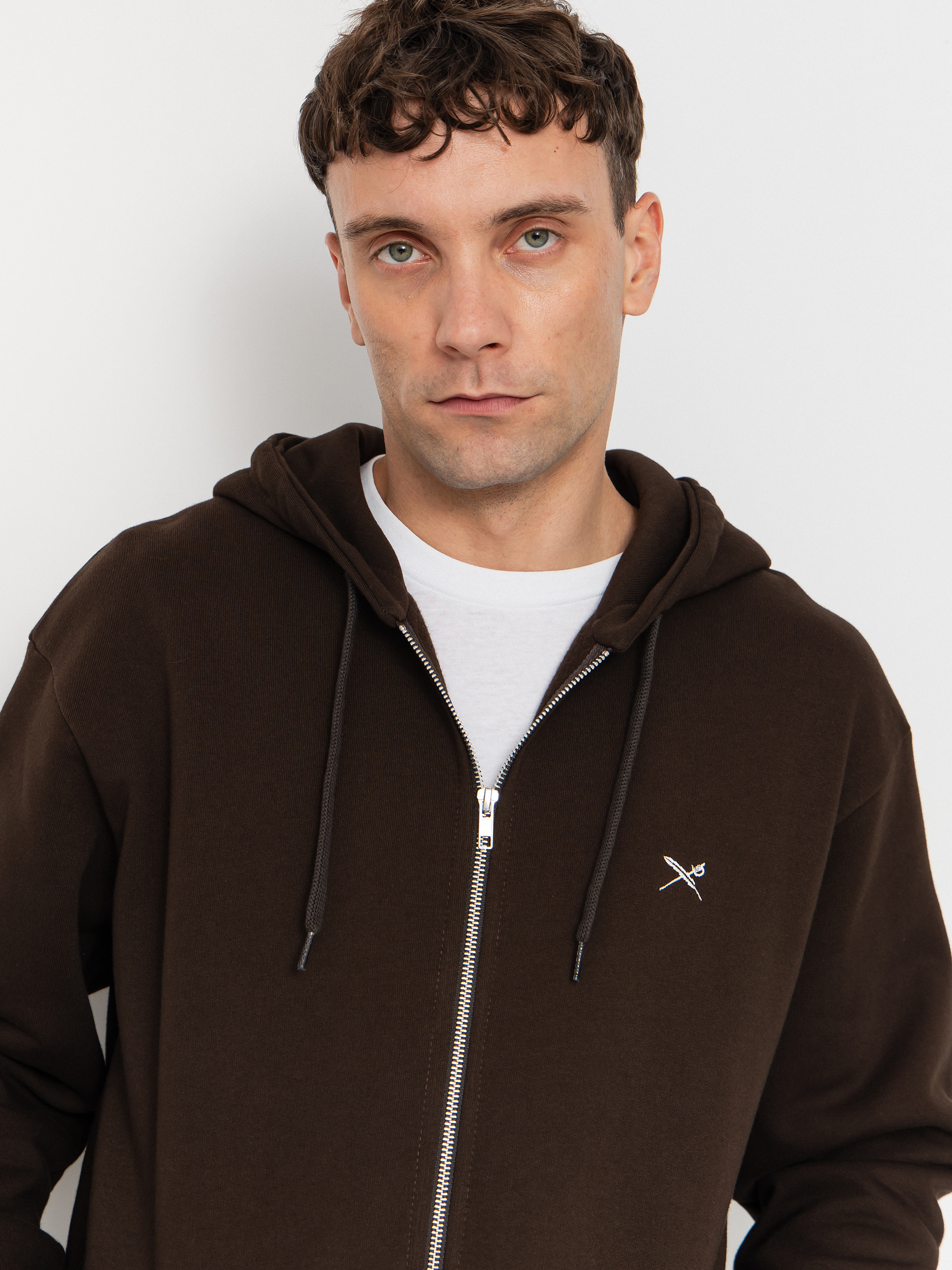 Mikina s kapucí Iriedaily Mini Flag 2 ZHD (dark coffee)