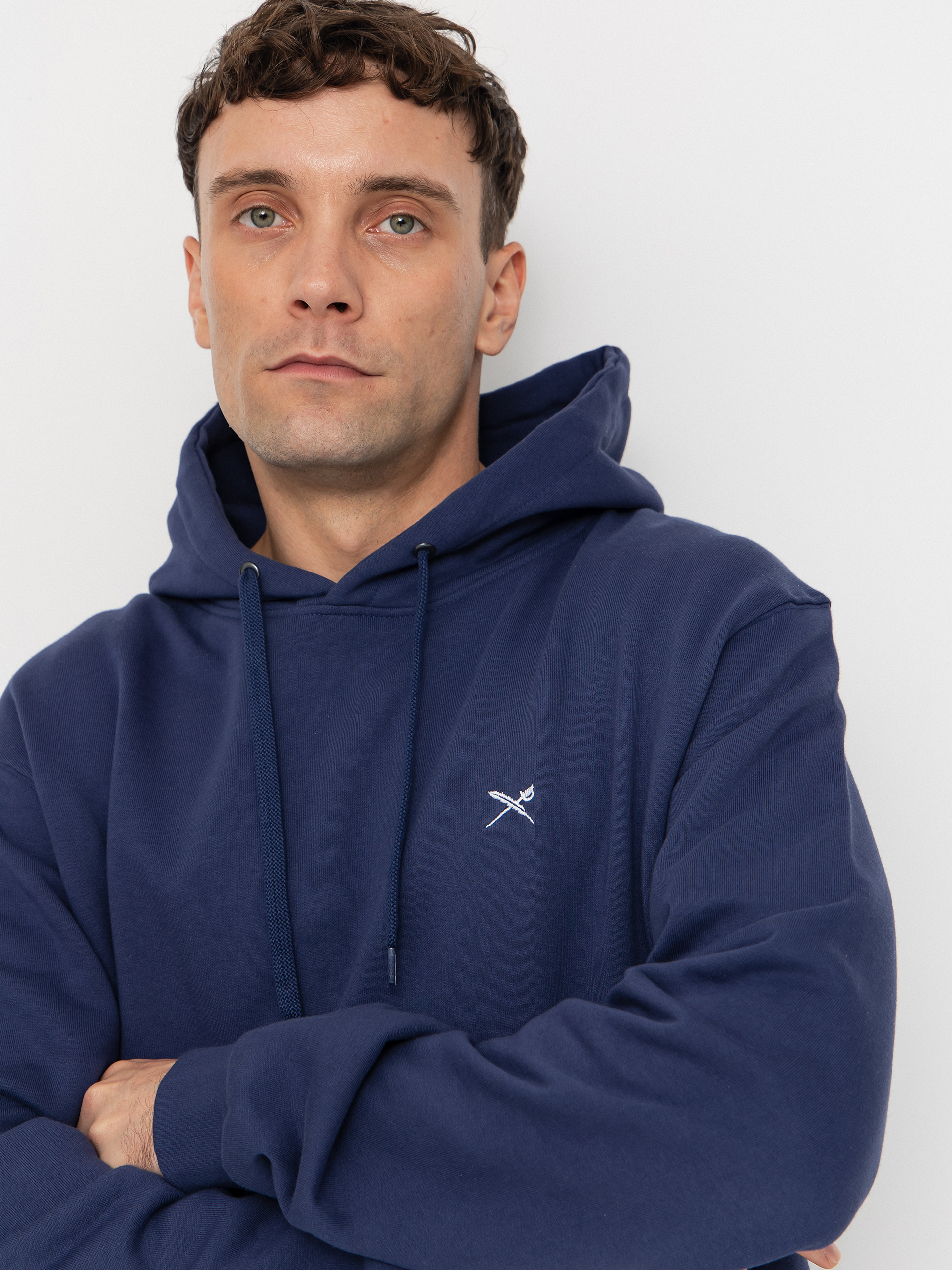 Mikina s kapucí Iriedaily Mini Flag 2 HD (crown blue)