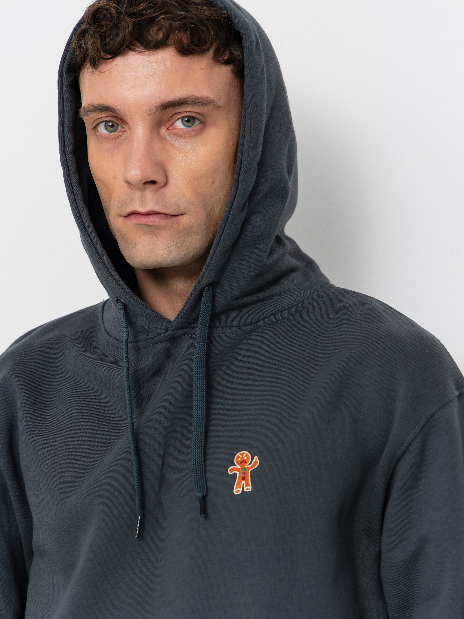 Mikina s kapucí Iriedaily Cookieman HD (dark jungle)