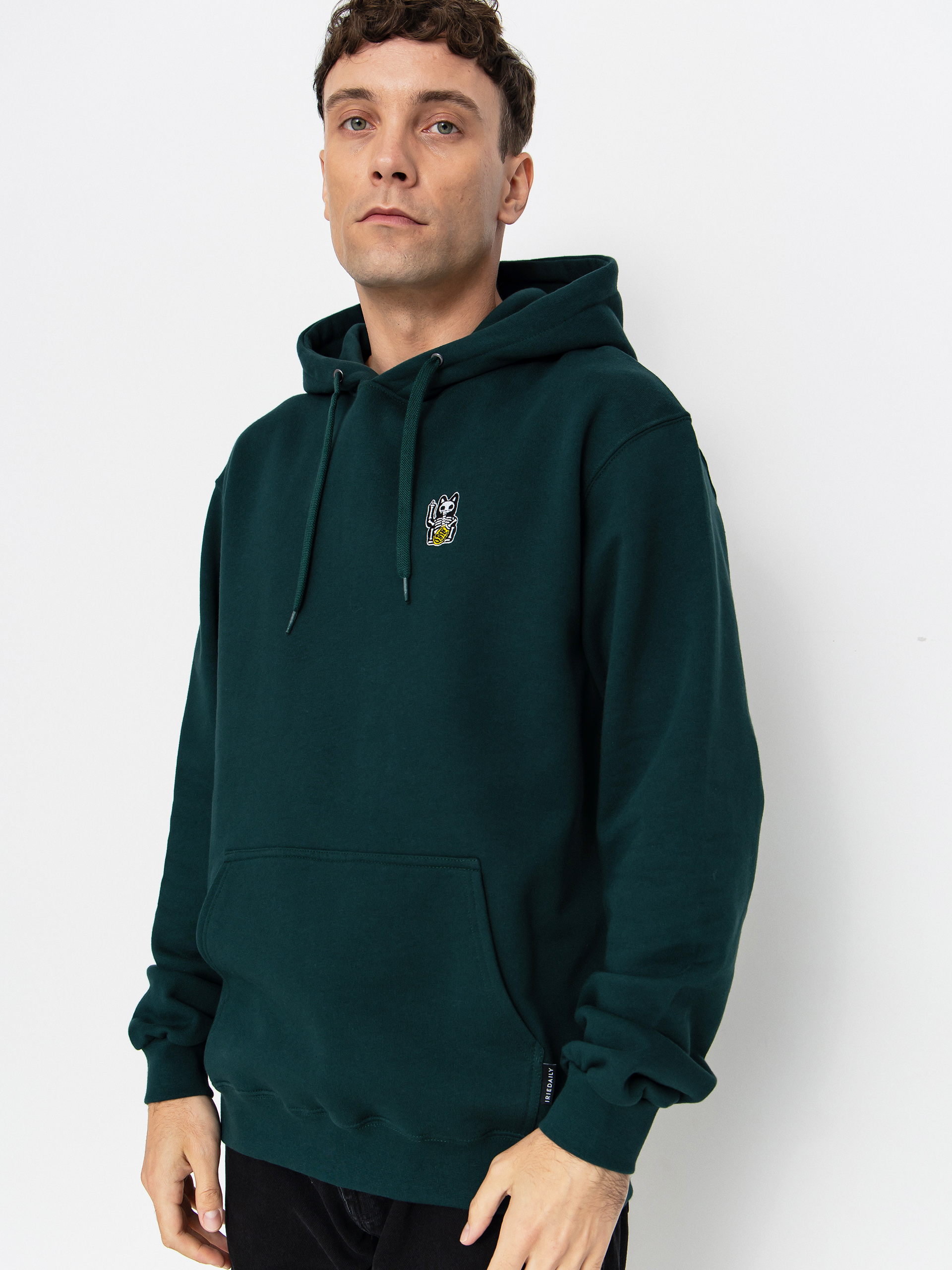 Mikina s kapucí Iriedaily Bone Cat HD