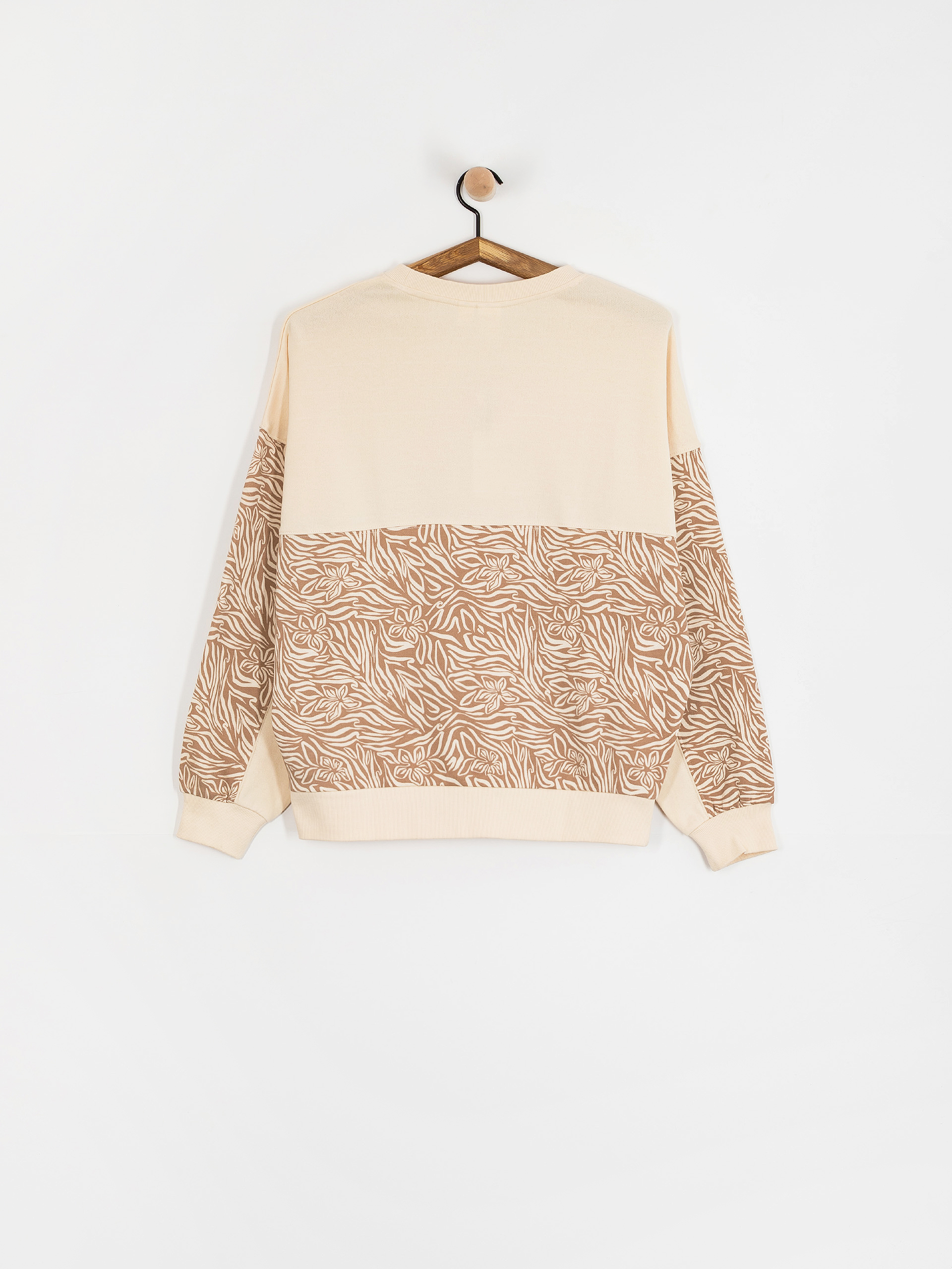 Mikina Roxy Gone Wild Block Wmn (parchment animal floral)
