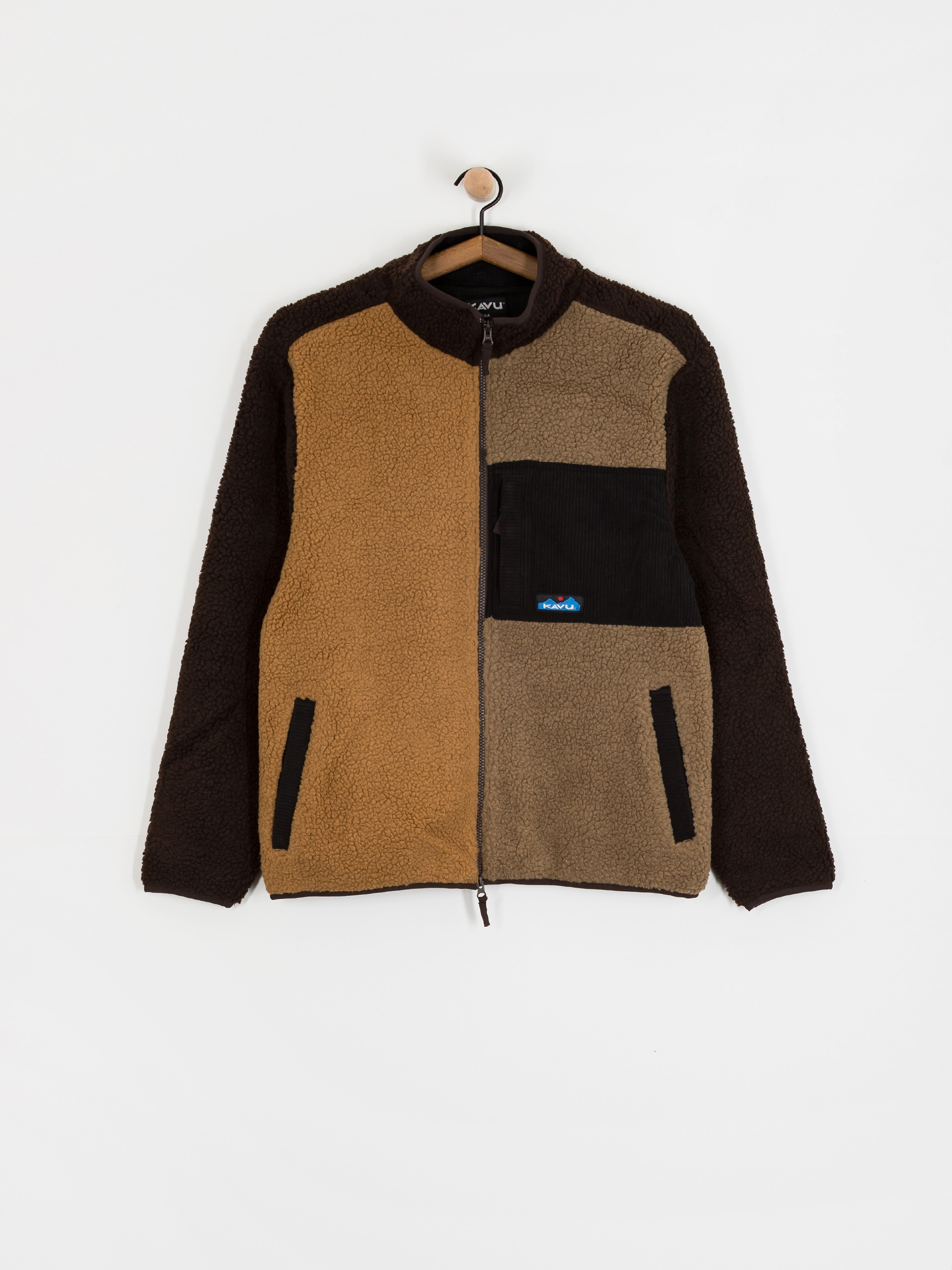 Pánský Fleecová mikina Kavu Wayside (wild wood block)