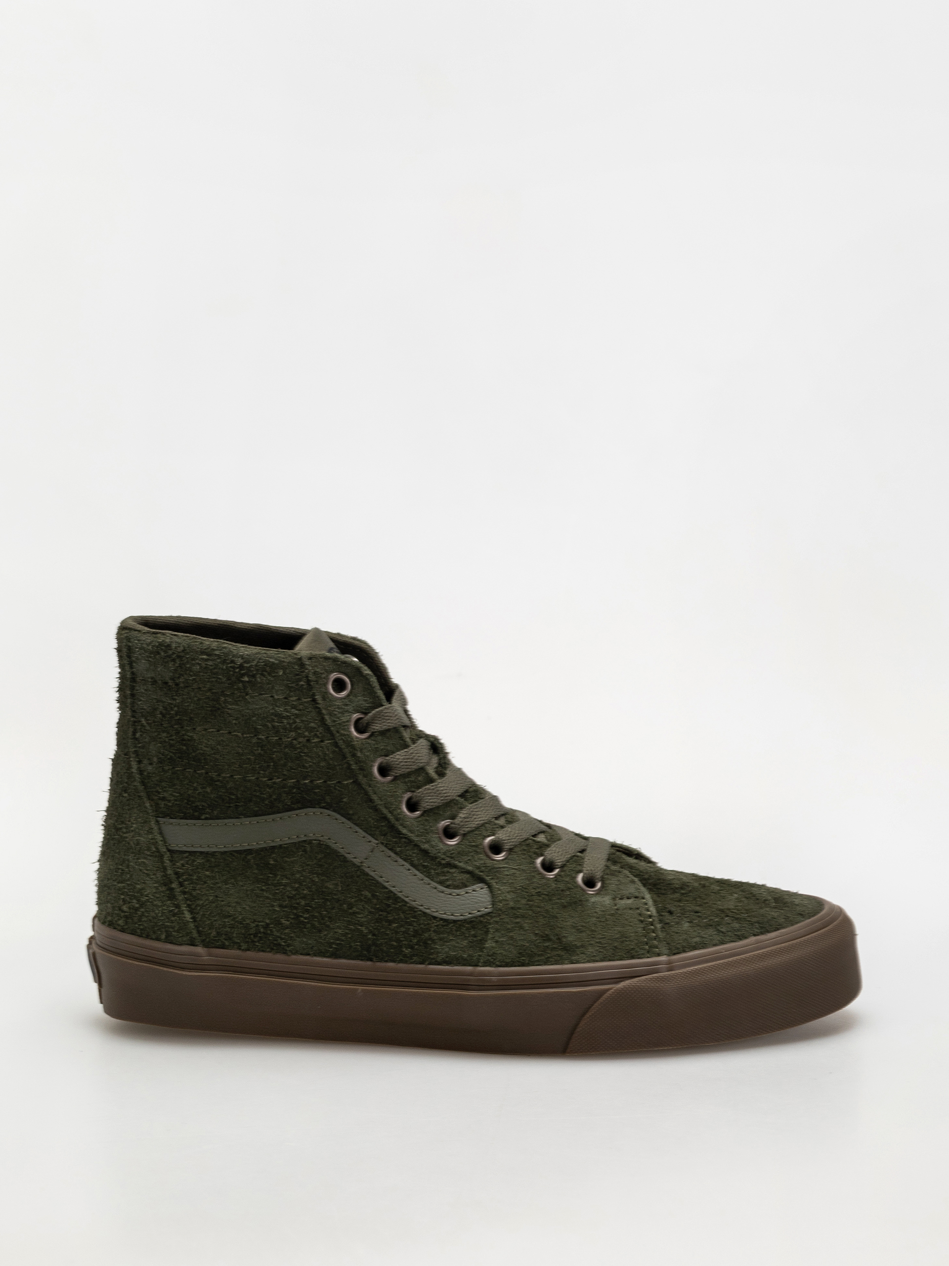 Boty Vans Sk8 Hi Tapered (hairy suede olive/gum)