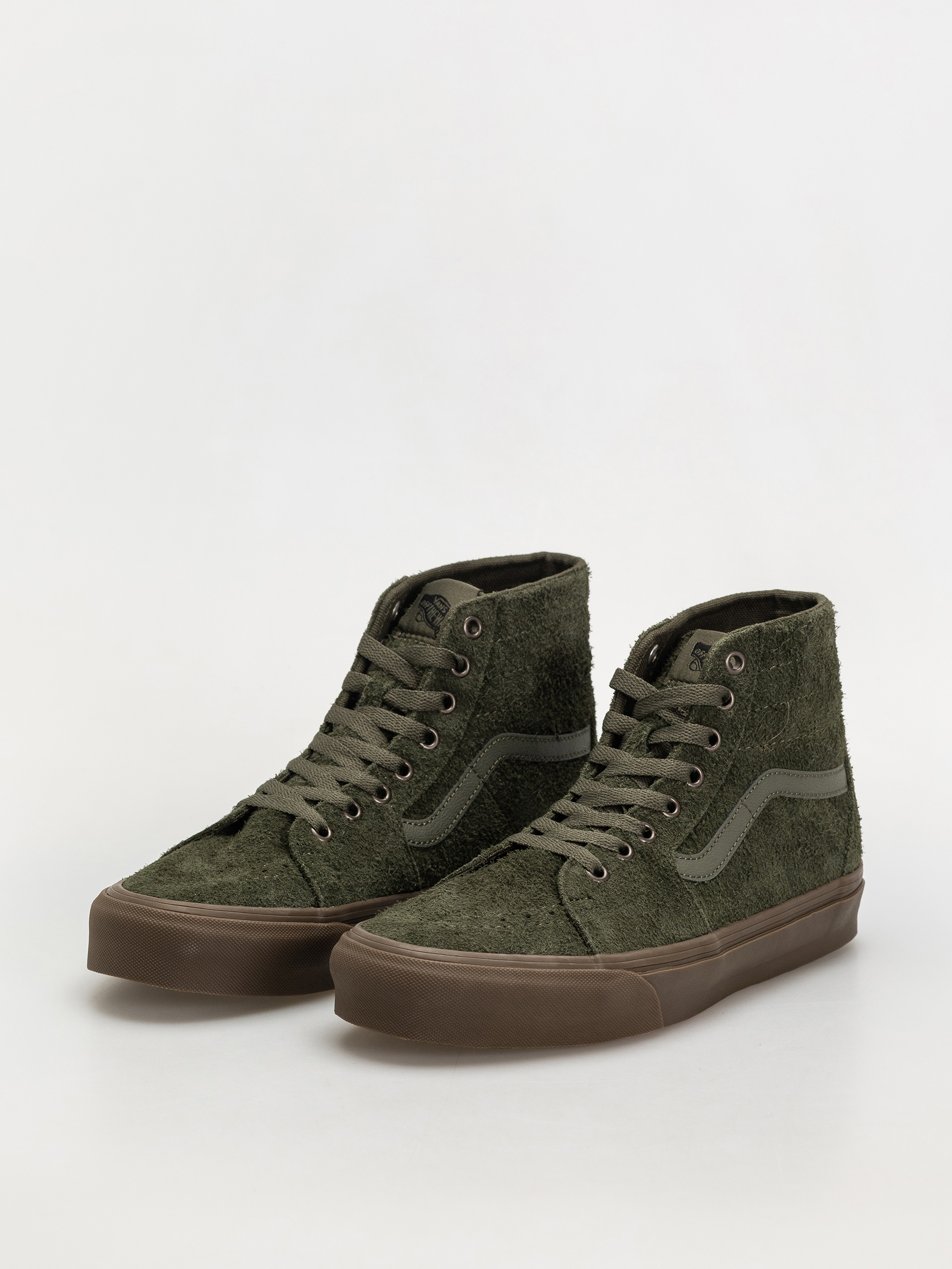 Boty Vans Sk8 Hi Tapered (hairy suede olive/gum)