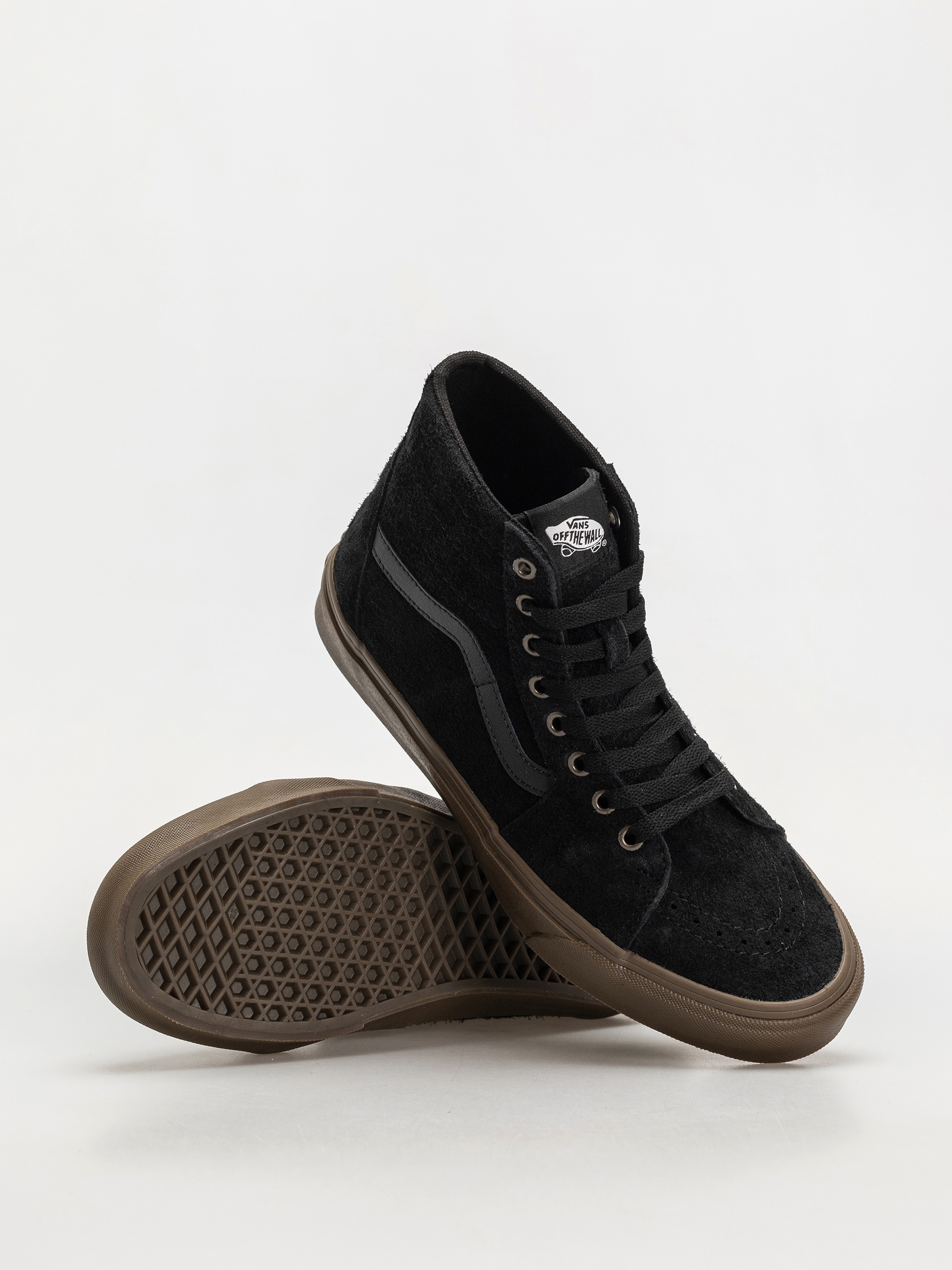 Boty Vans Sk8 Hi Tapered (hairy suede black/gum)