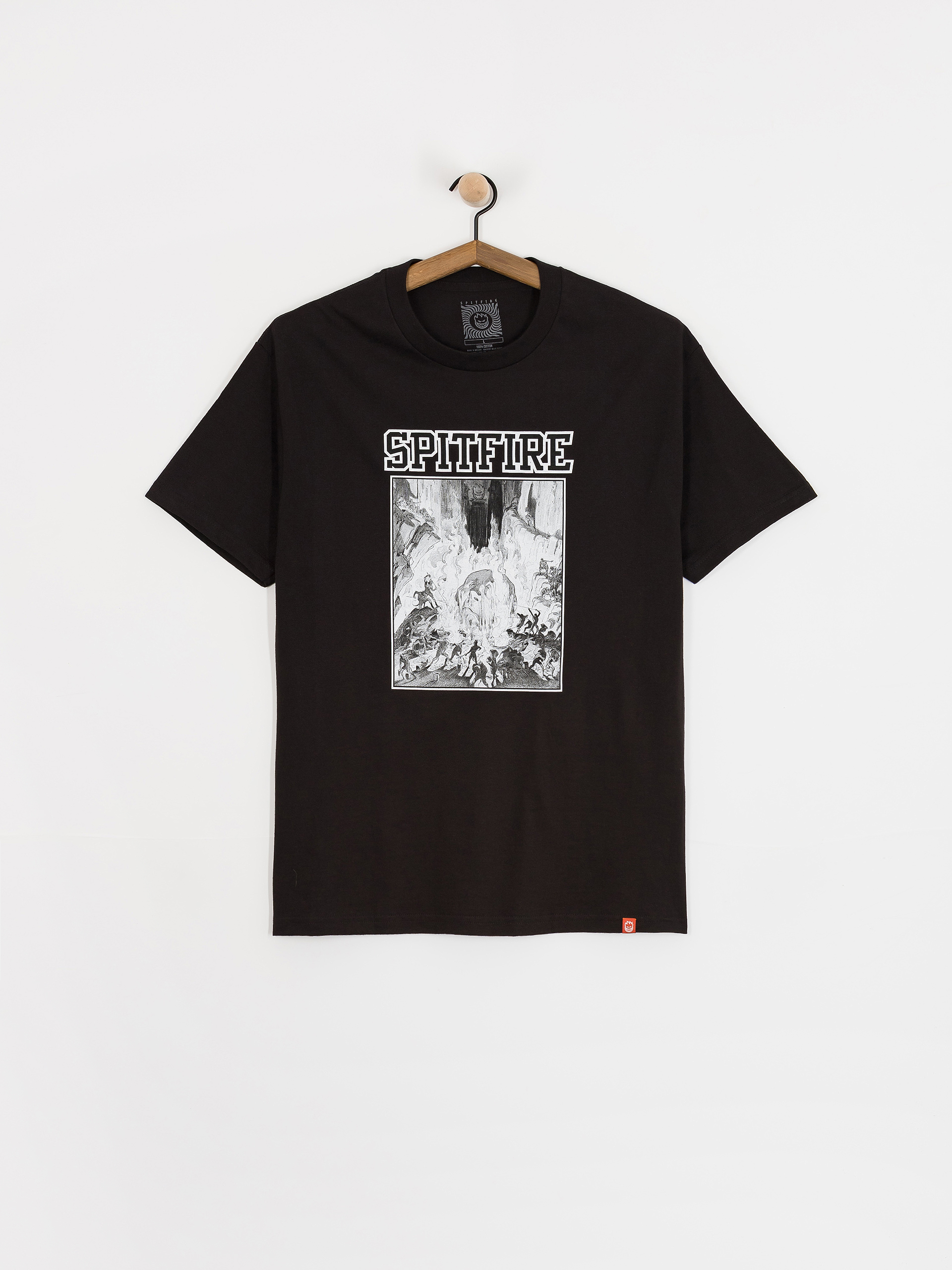 Tričko Spitfire Inferno (black w/black&white prints)