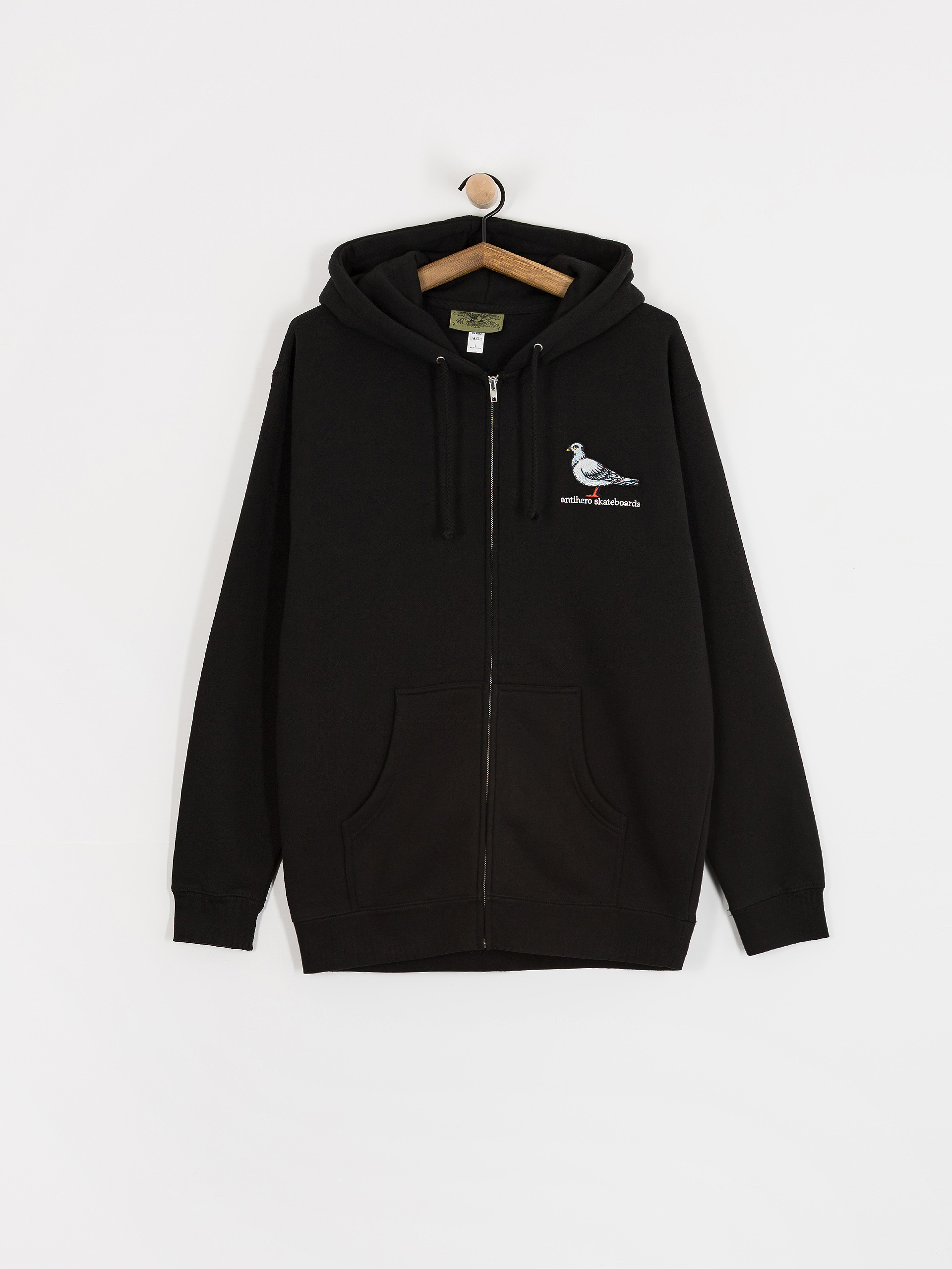 Mikina s kapucí Antihero Lil Pigeon Emb ZHD (black w/multi color embroidery)