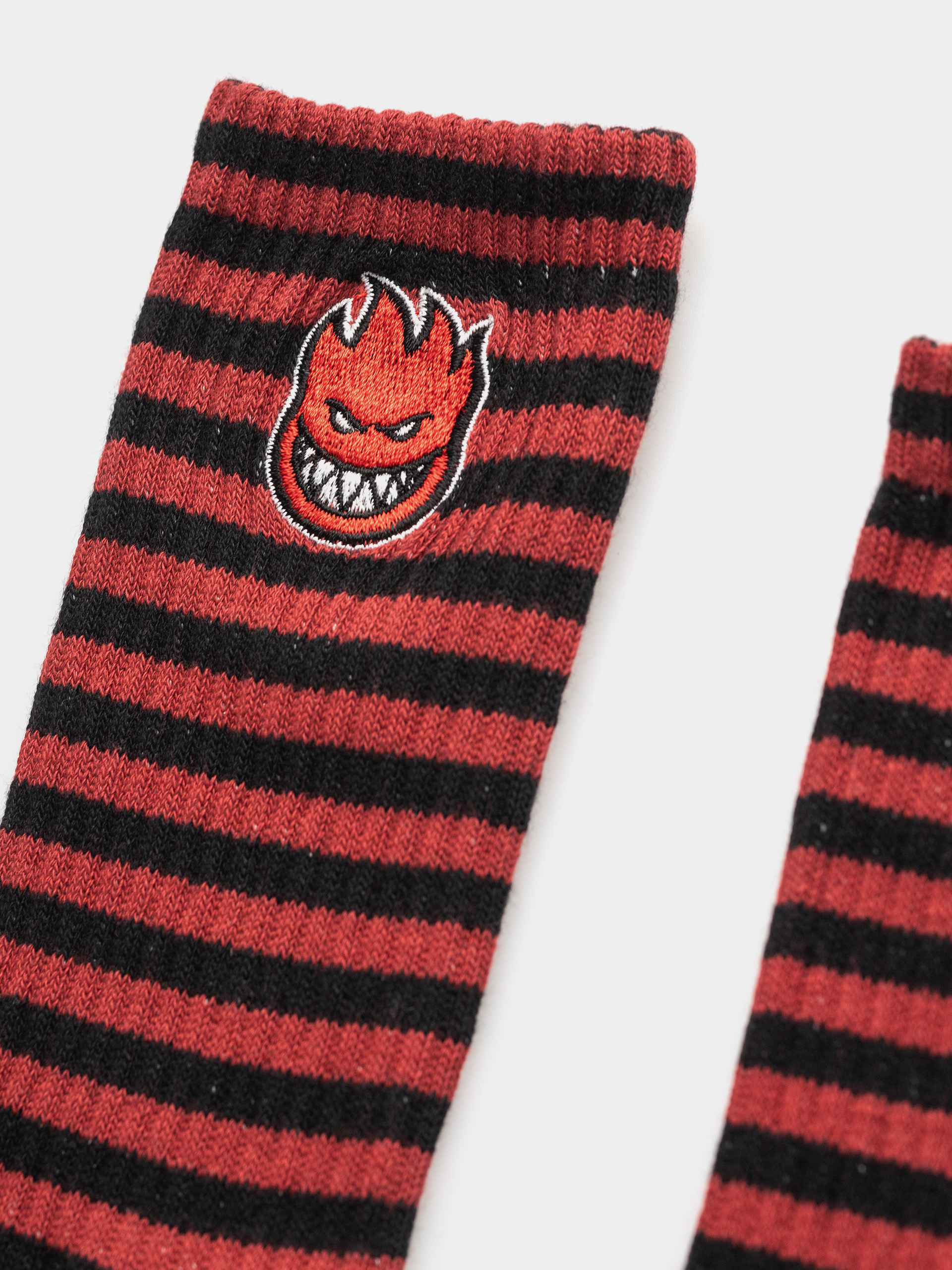 Ponožky Spitfire Bighead Fill Emb Stripe (black/dr red)