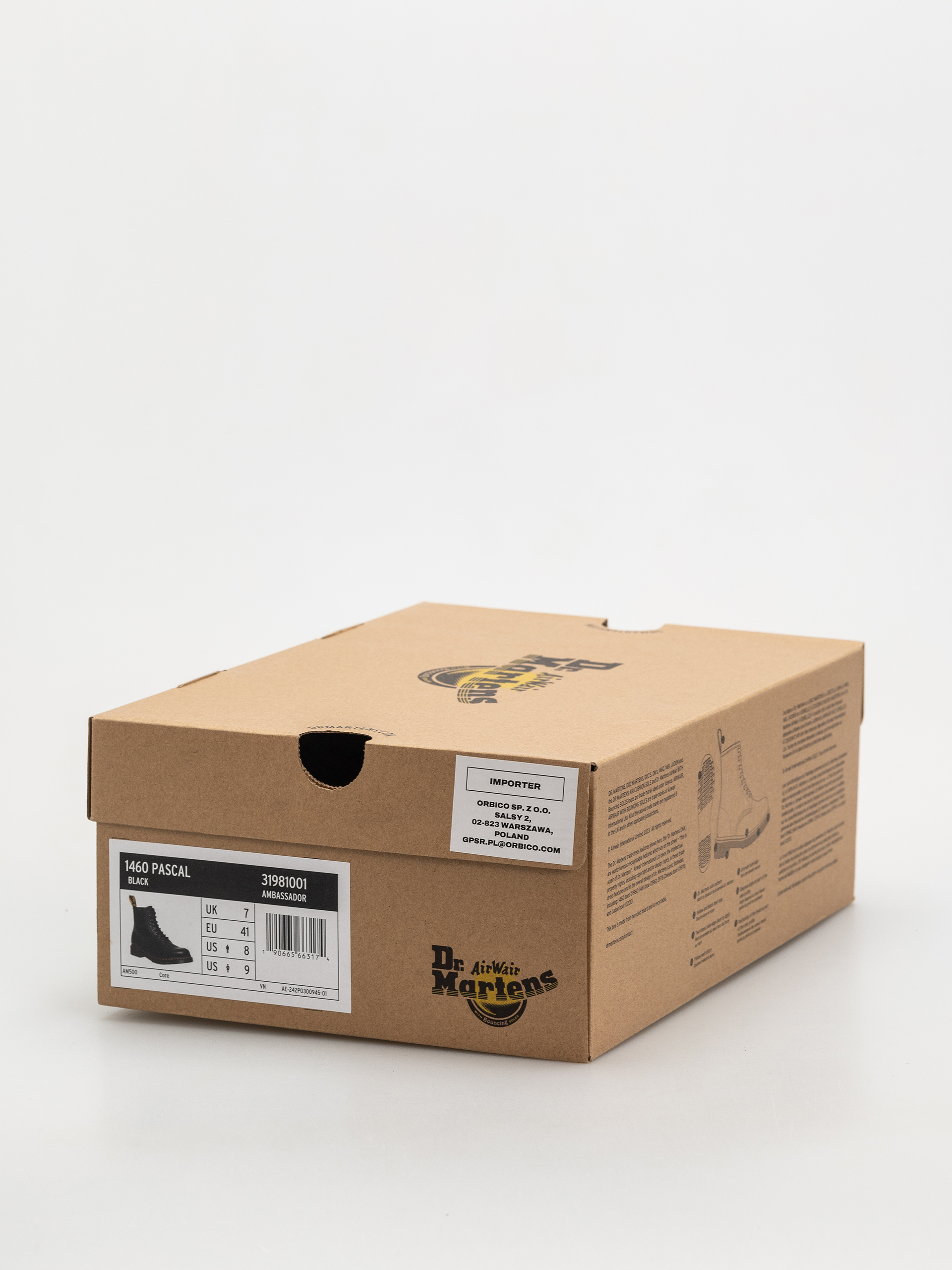 Boty Dr. Martens 1460 Pascal (black ambassador)