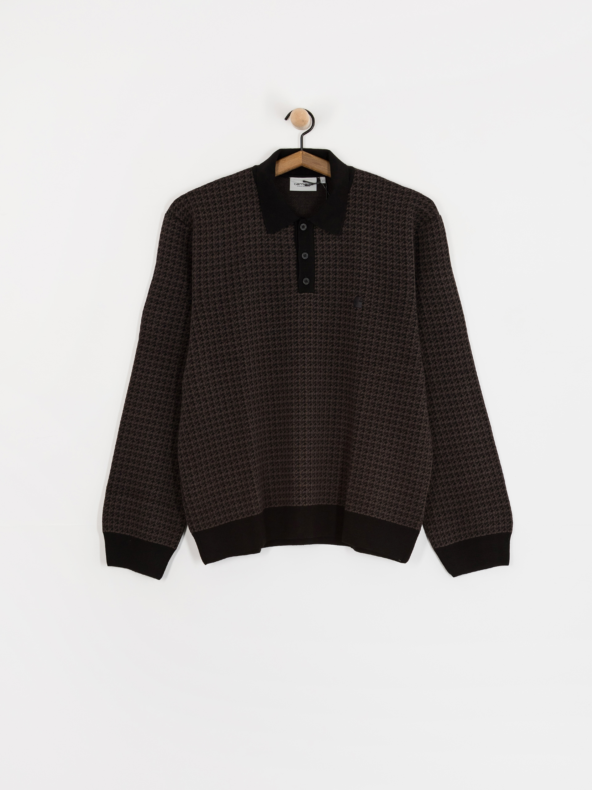 Svetr Carhartt WIP Lowis Polo (lowis houndstooth/vitola heather)