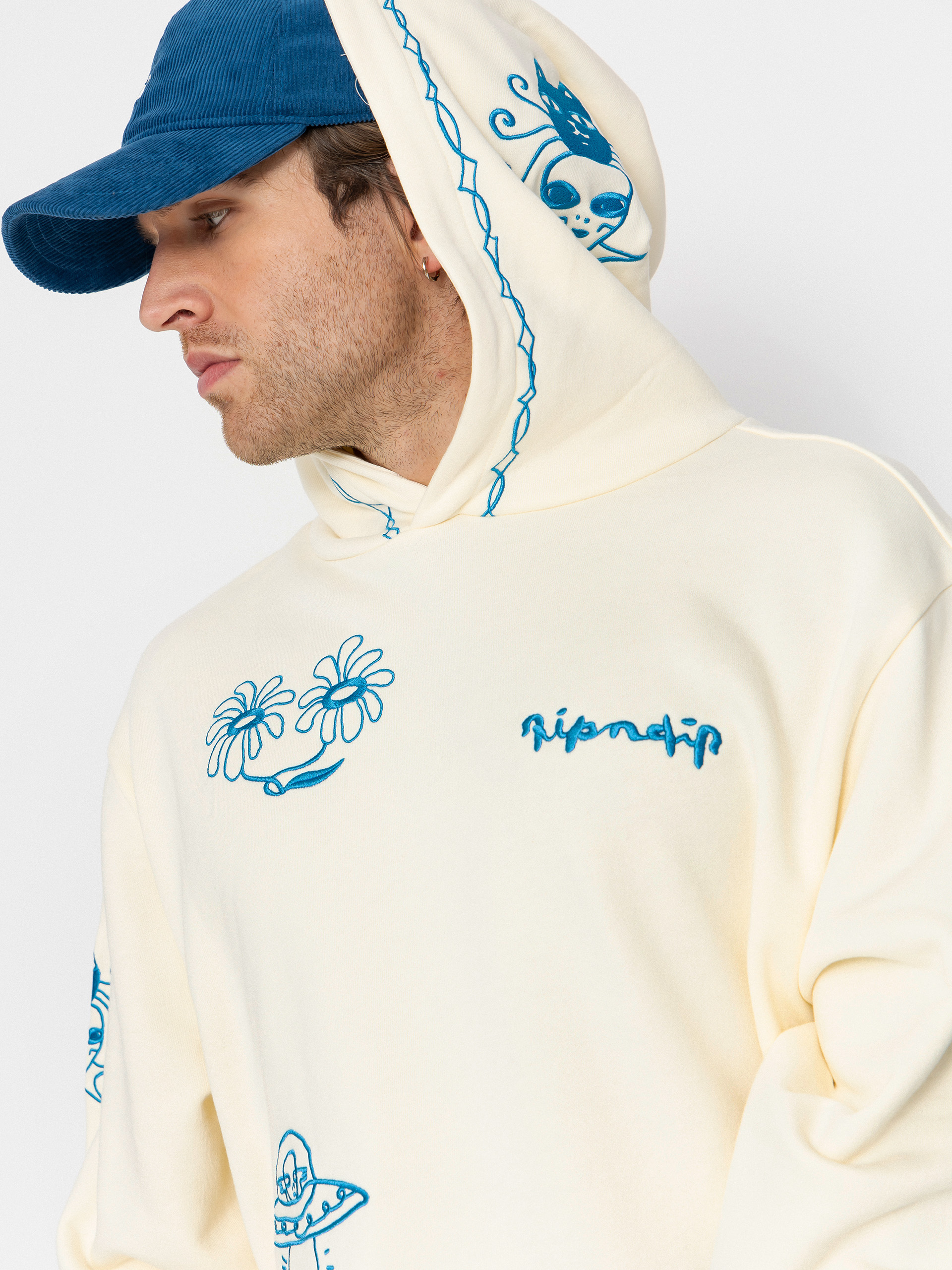 Mikina s kapucí RipNDip Blonded HD (off white)