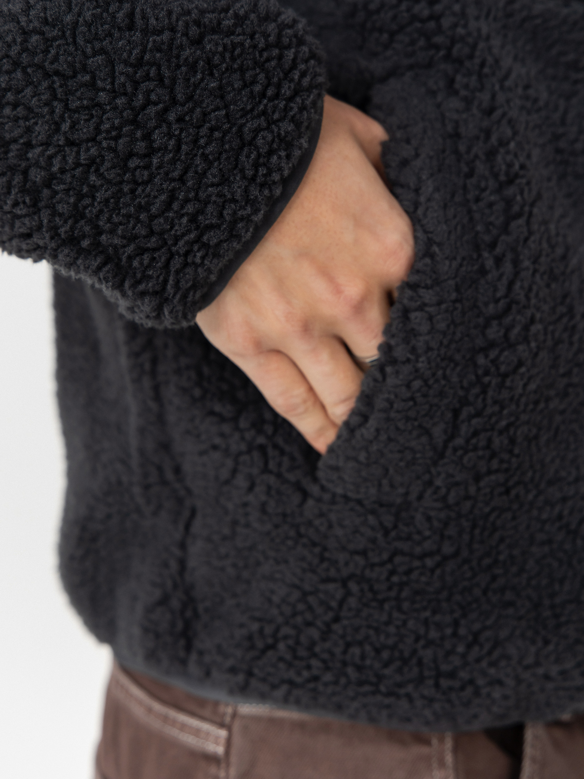 Mikina s kapucí Volcom Storm Stone ZHD (asphalt black)