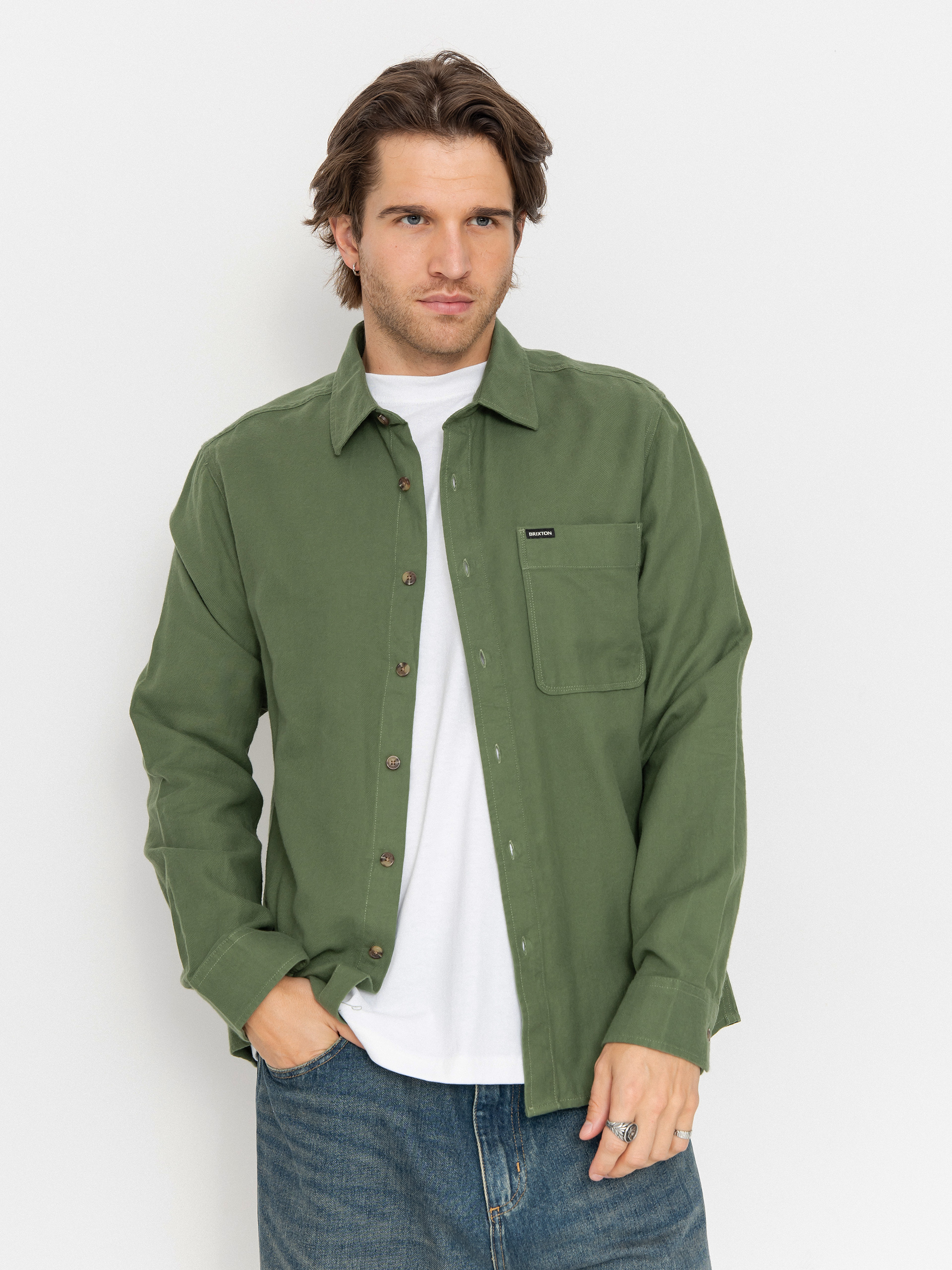 Košile Brixton Hasting Lw Flannel (wild green)