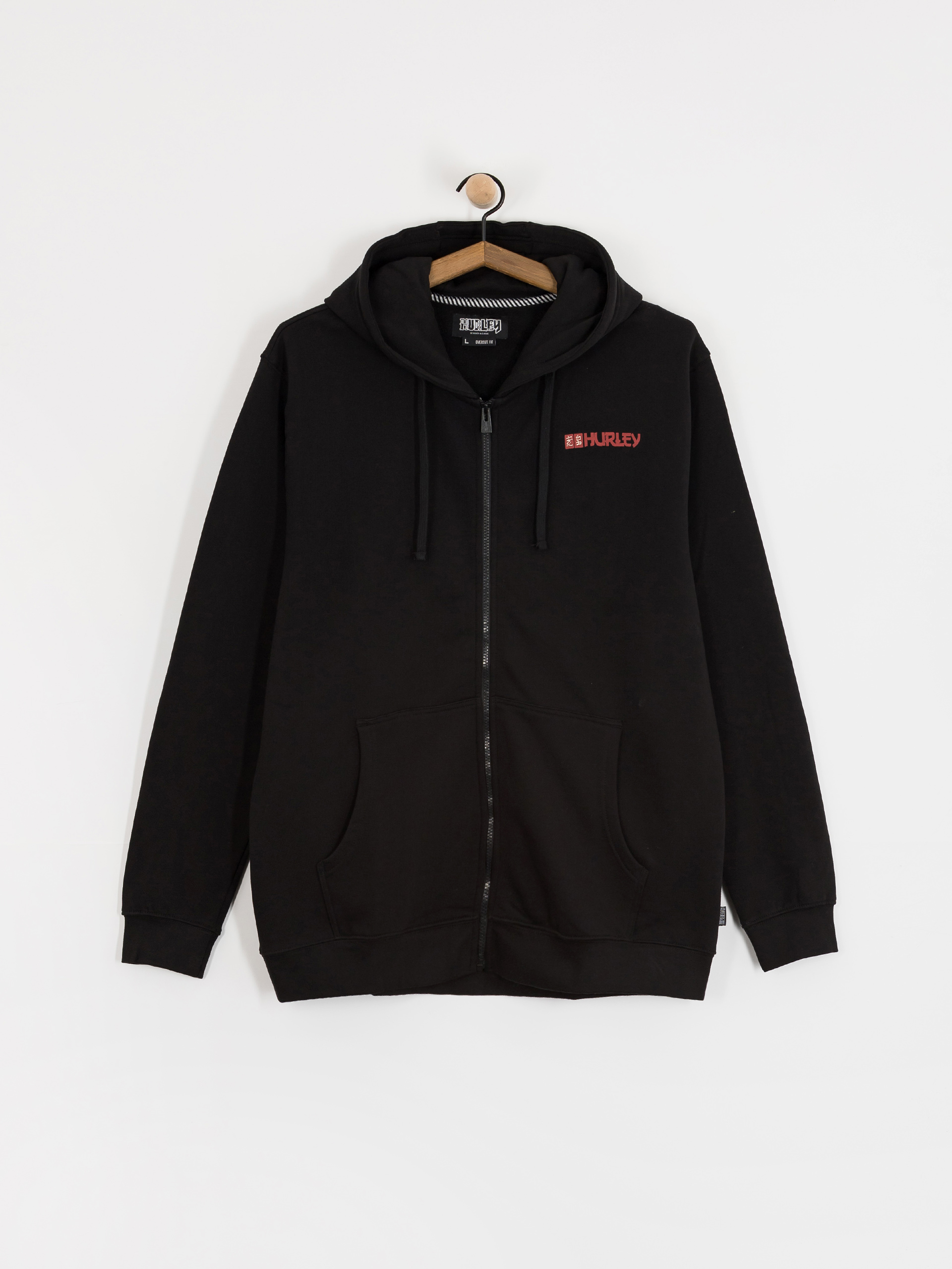 Mikina s kapucí Hurley Tattoo ZHD (black)