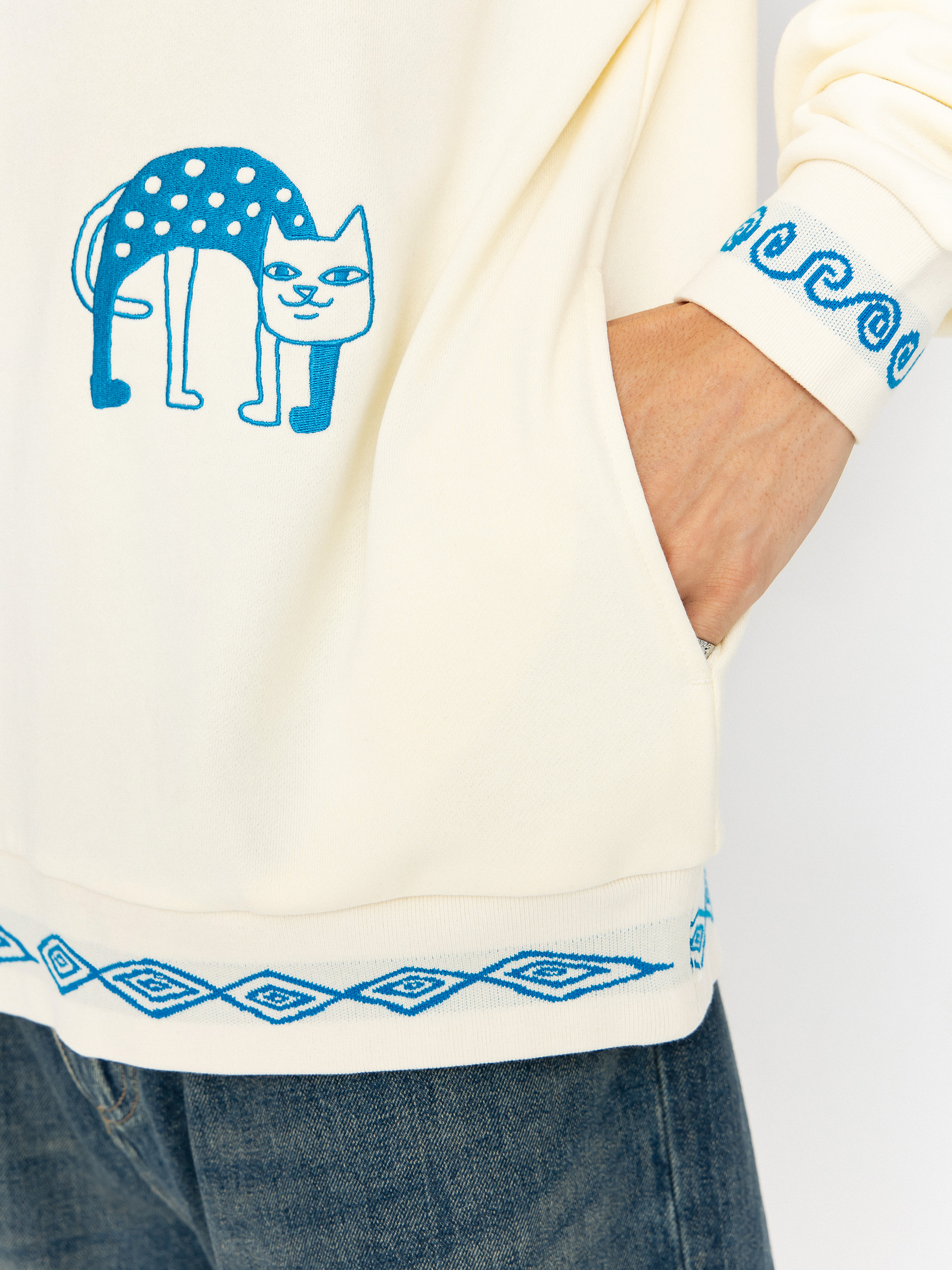 Mikina s kapucí RipNDip Blonded HD (off white)