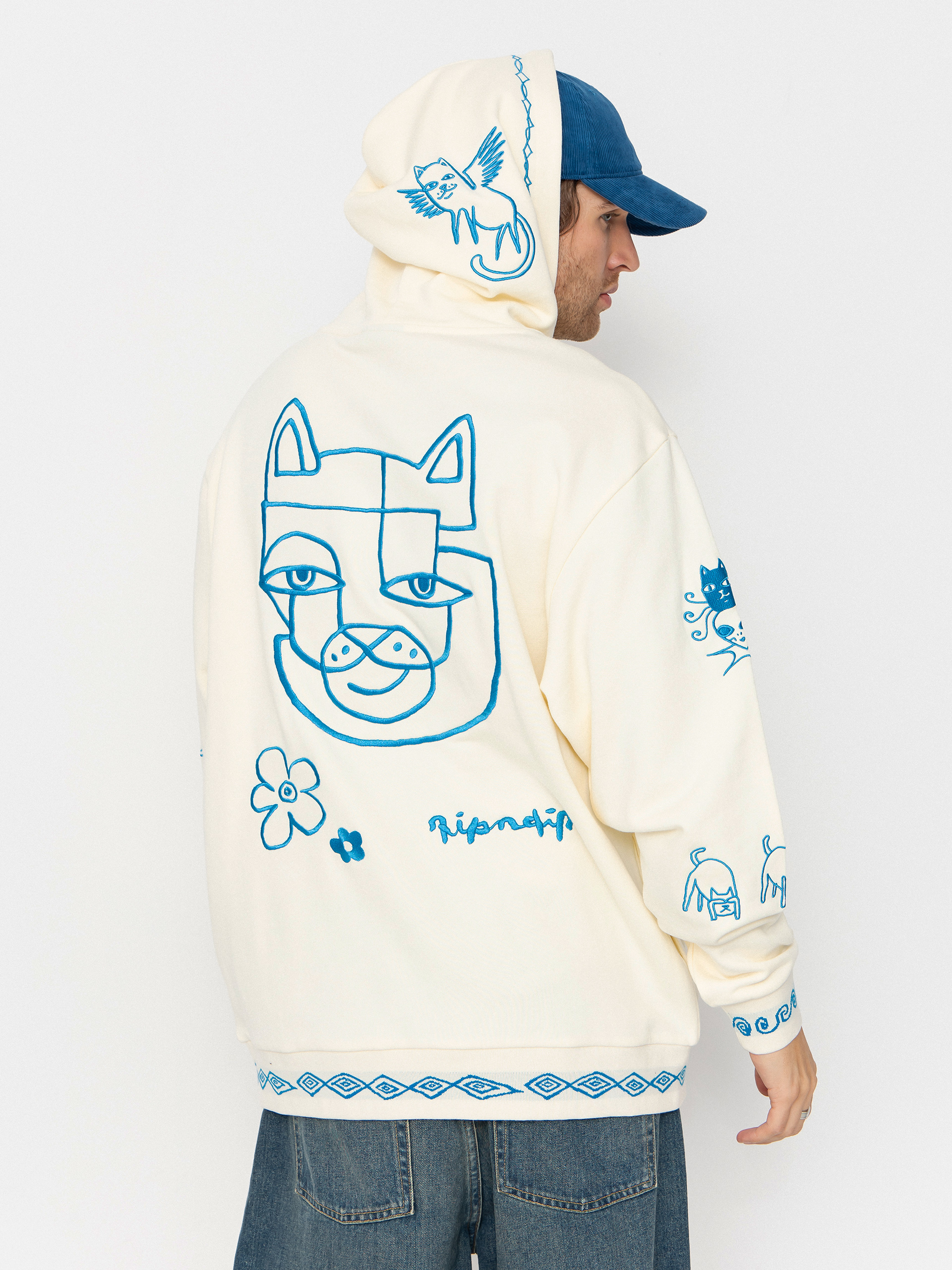 Mikina s kapucí RipNDip Blonded HD (off white)
