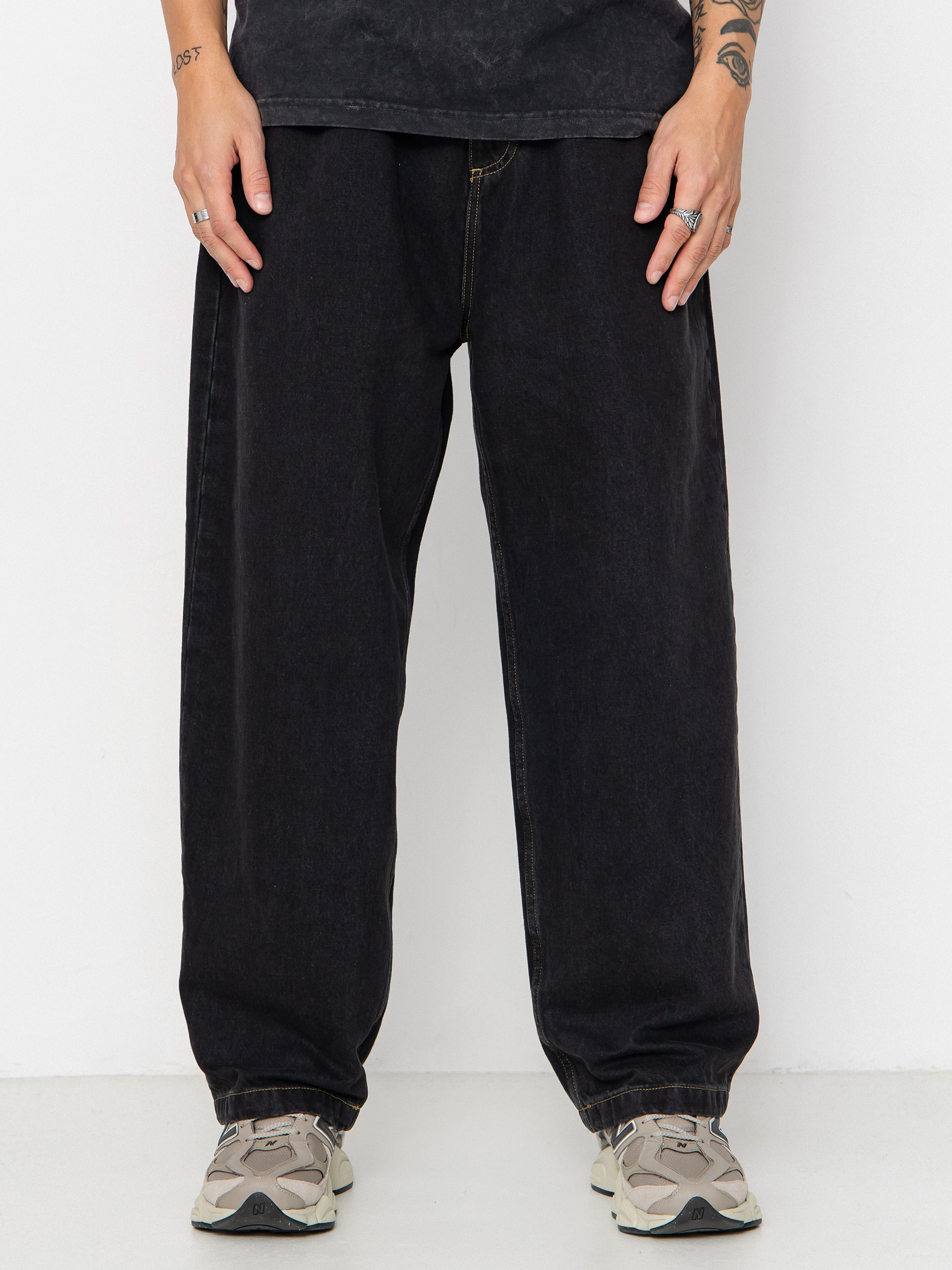Kalhoty Carhartt WIP Brandon (black/stone washed)
