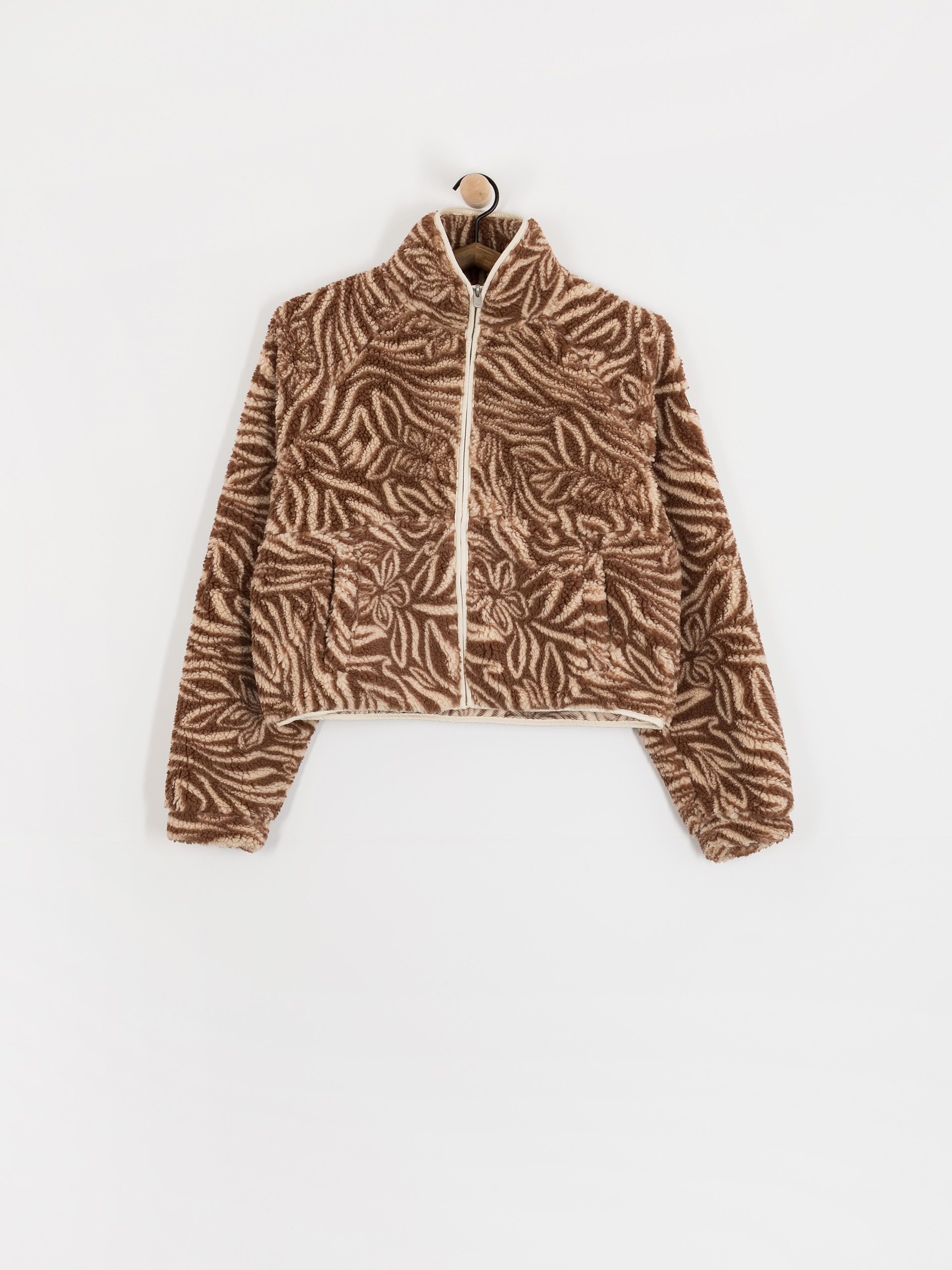 Dámský Fleecová mikina Roxy Blurry Cloud Print (parchment animal floral big)