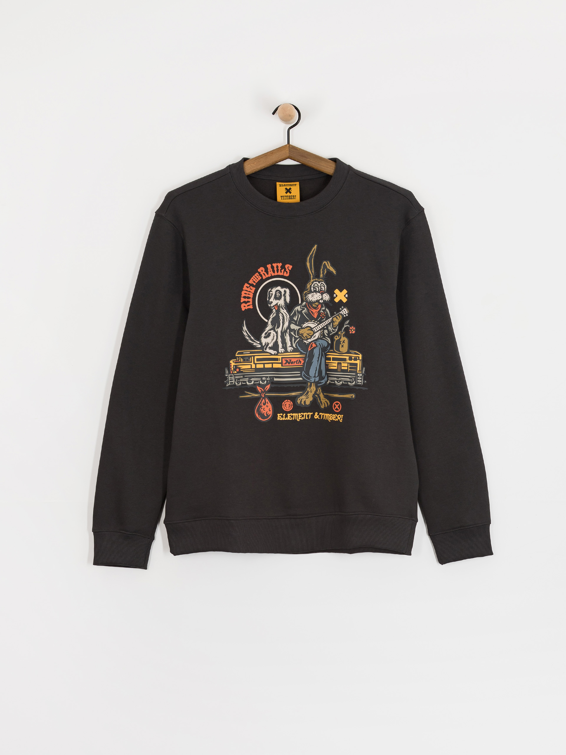 Mikina Element Timber Aboard Cr (off black)