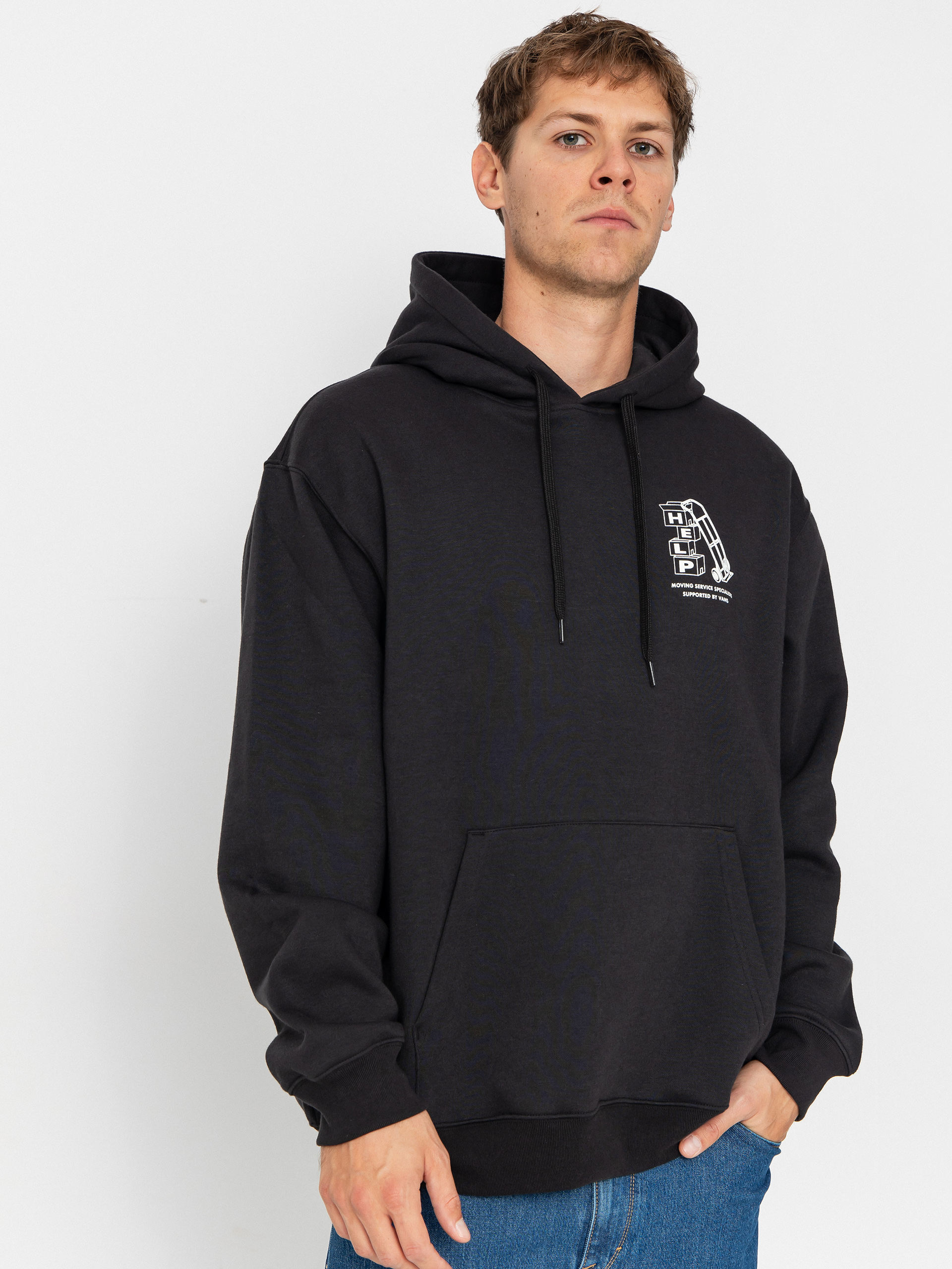 Mikina s kapucí Vans Moving Co HD (black)