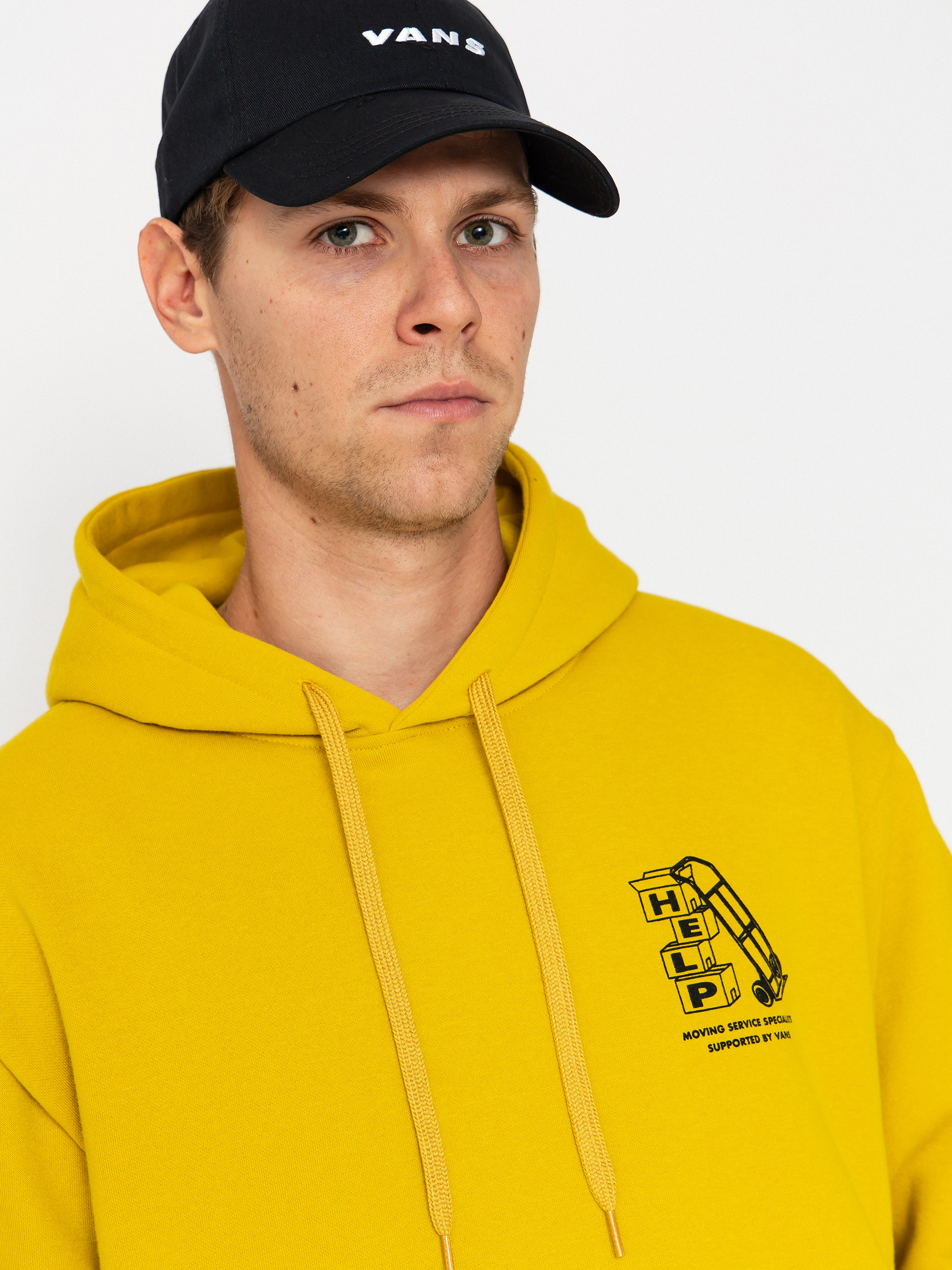 Mikina s kapucí Vans Moving Co HD (heritage mustard)