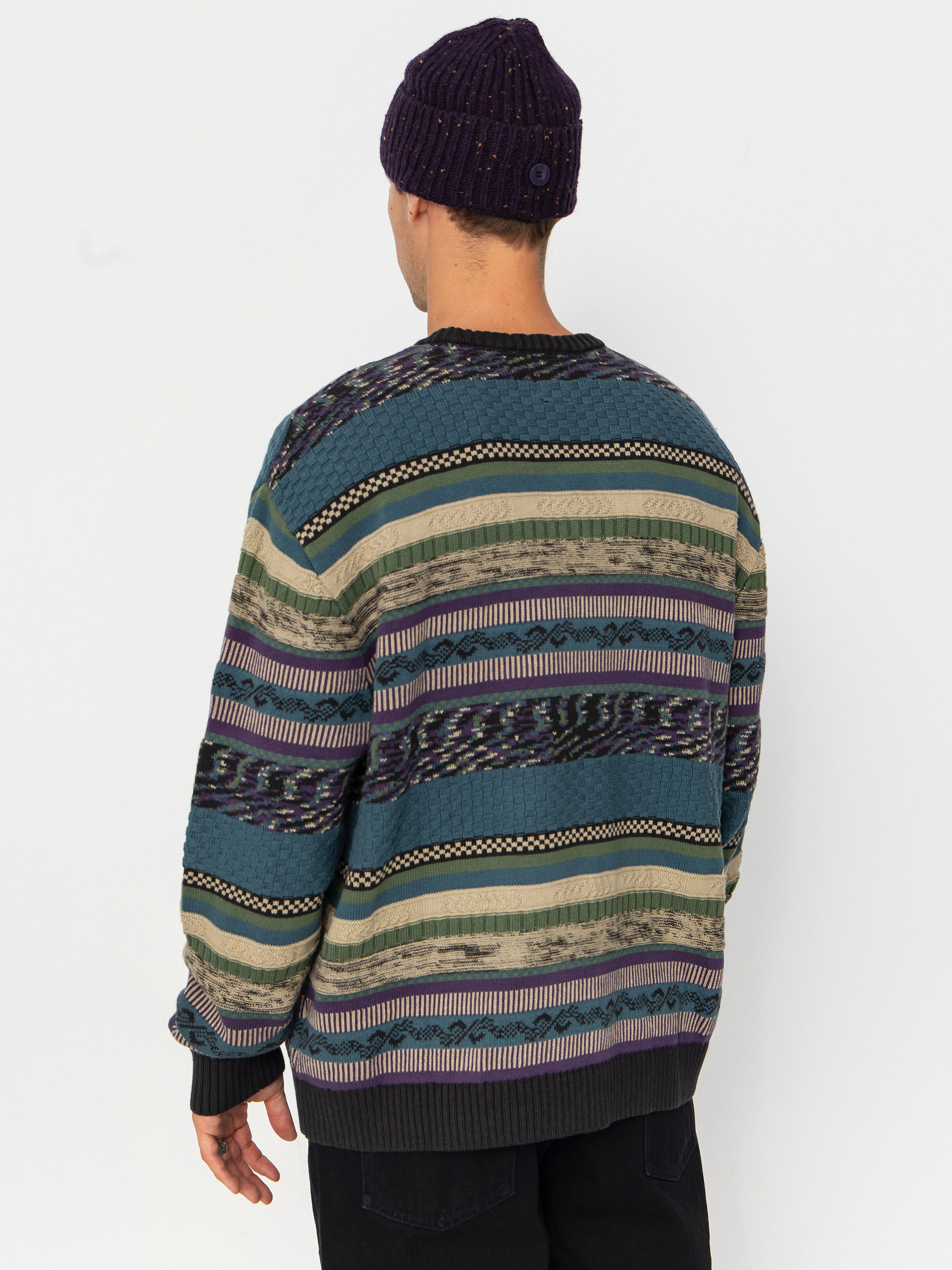 Svetr Vans Boyer Crew Sweater (black/stargazer)