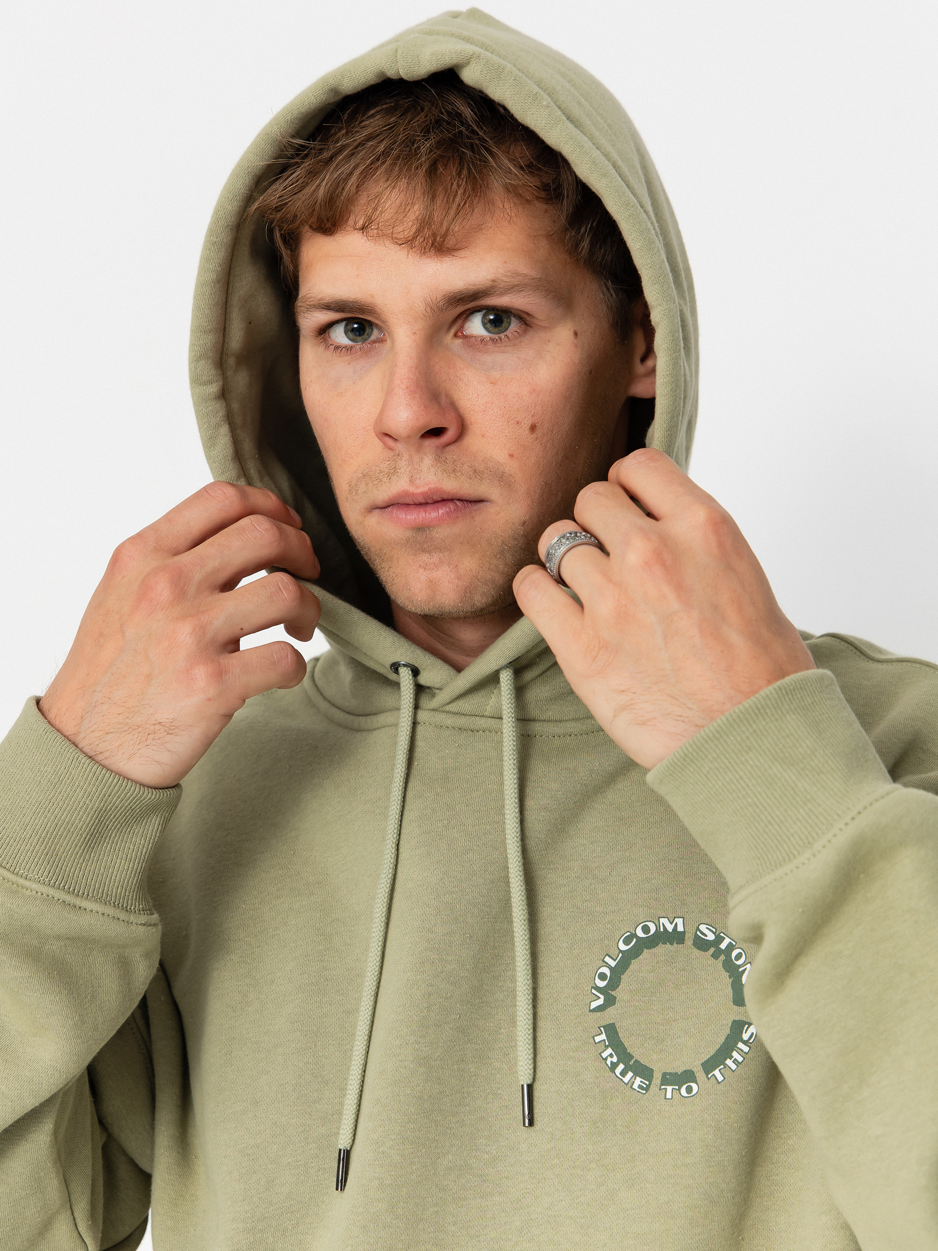 Mikina s kapucí Volcom Watanite HD (green tea)