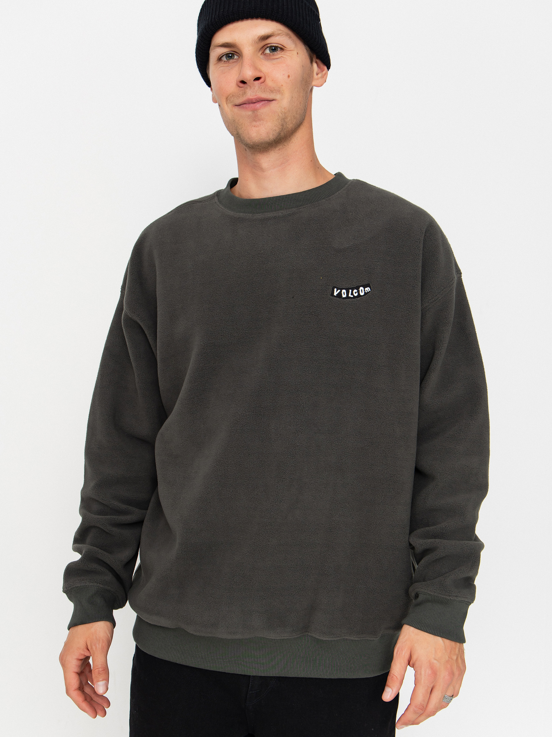 Mikina Volcom Too Kool Lse Crew (rinsed black)