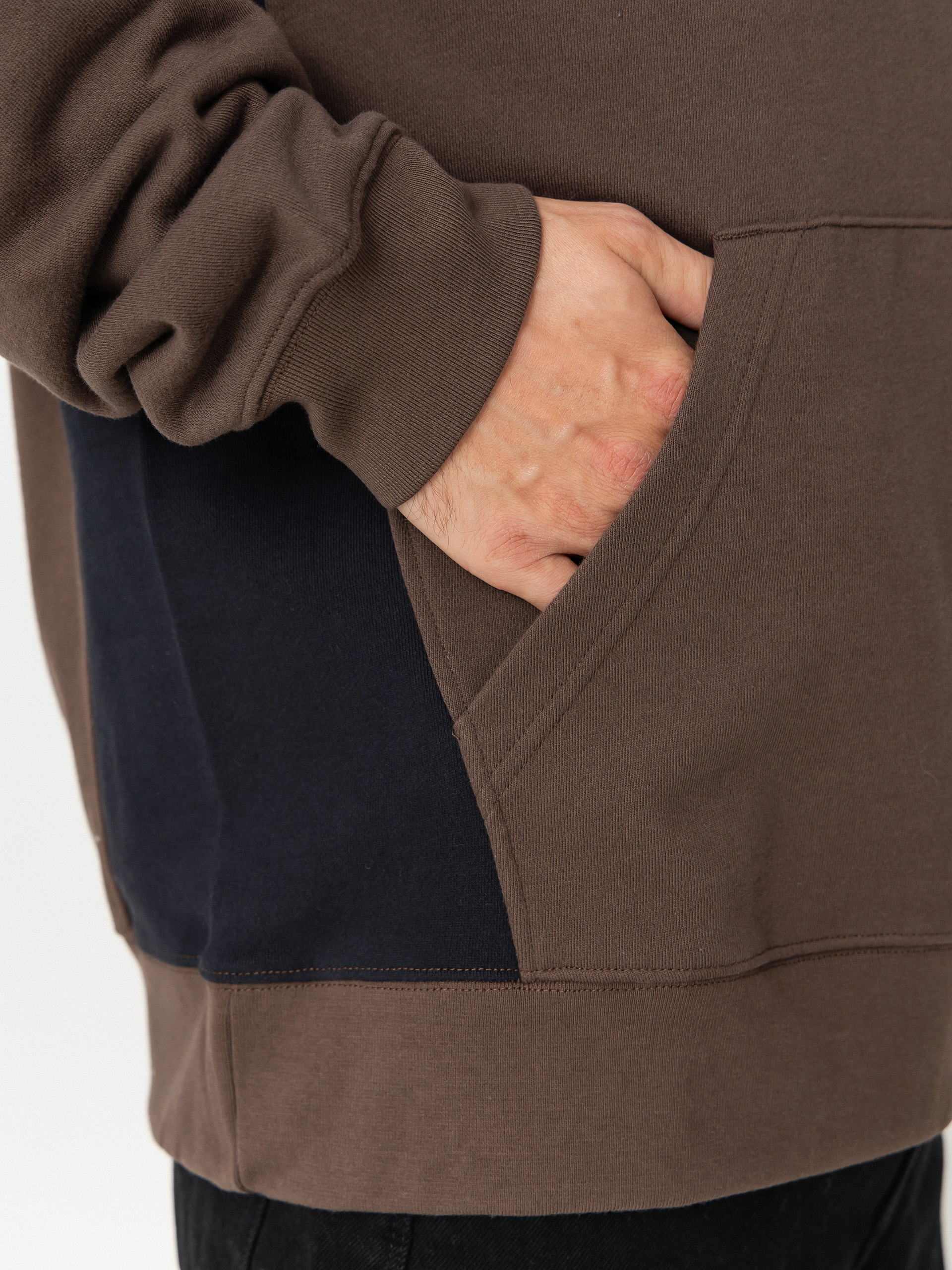 Mikina s kapucí Quiksilver Cb HD (chocolate brown)