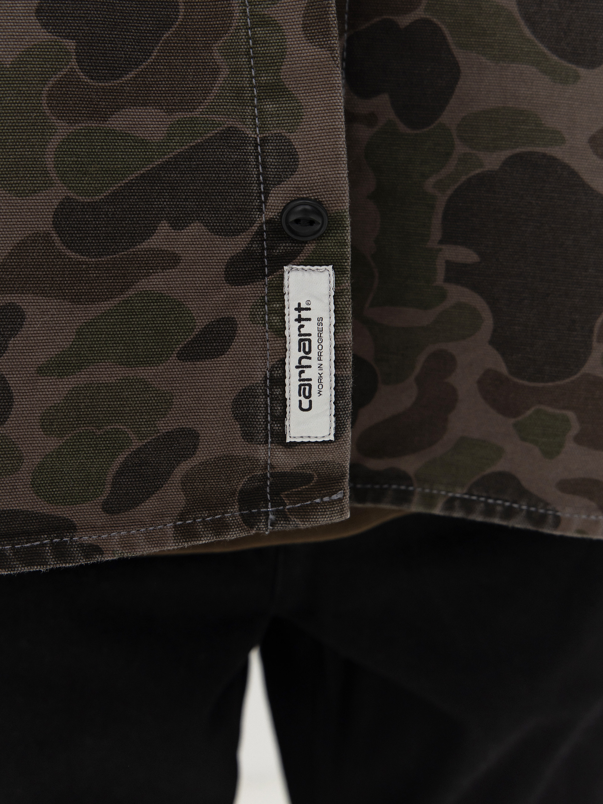 Košile Carhartt WIP Duck (camo duck/green/porphyry/garment dyed)