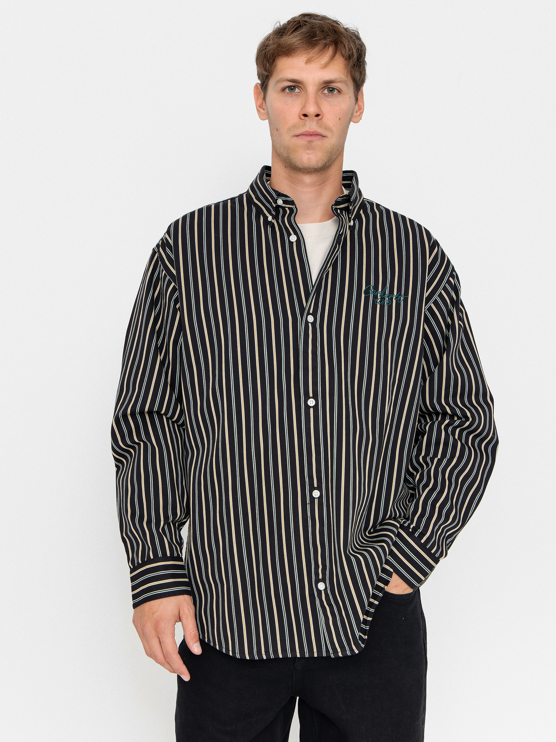 Košile Carhartt WIP Palance (palance stripe/black)