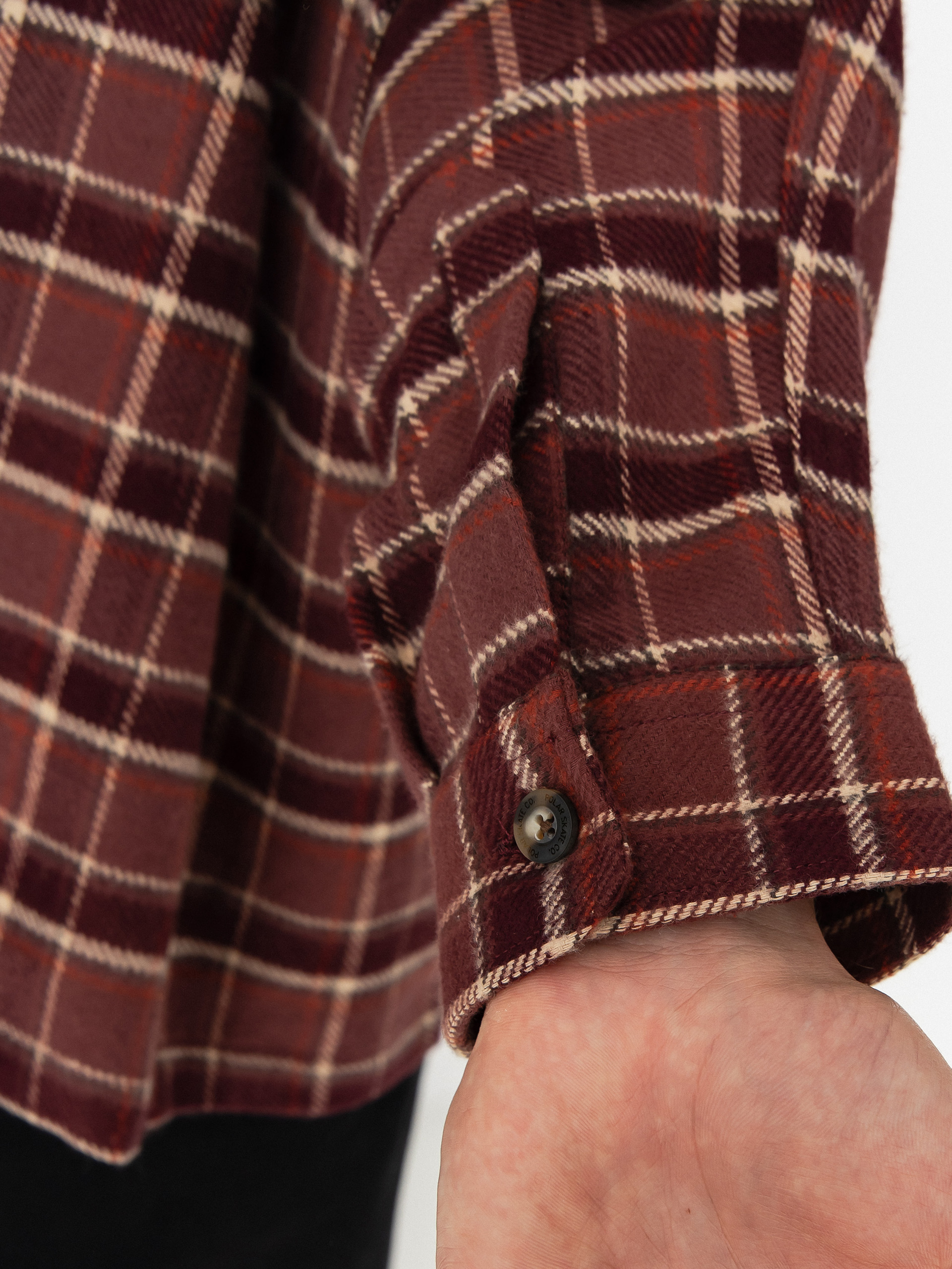 Košile Polar Skate Mike Flannel (oxblood check)