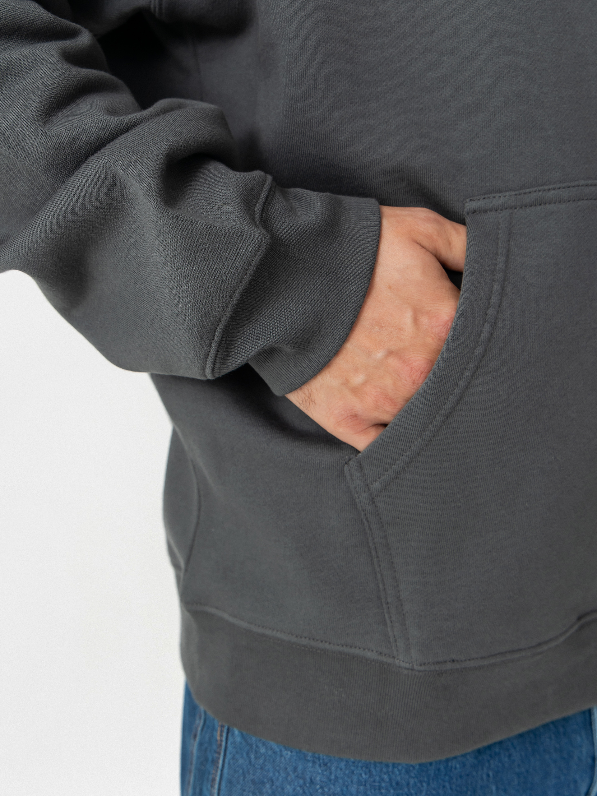 Mikina s kapucí Polar Skate Dave Metal Logo HD (graphite)