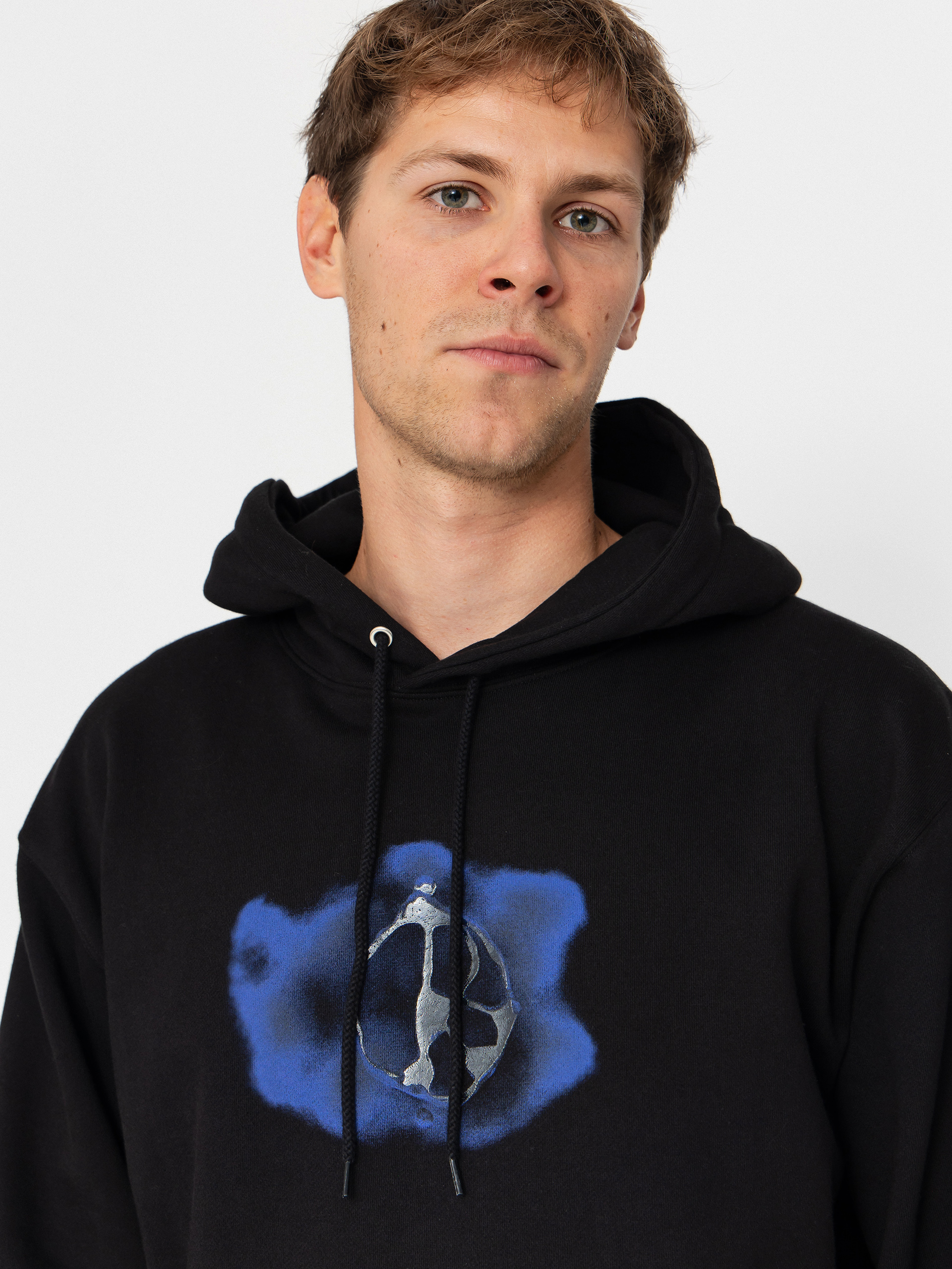 Mikina s kapucí Polar Skate Dave Metal Logo HD (black)