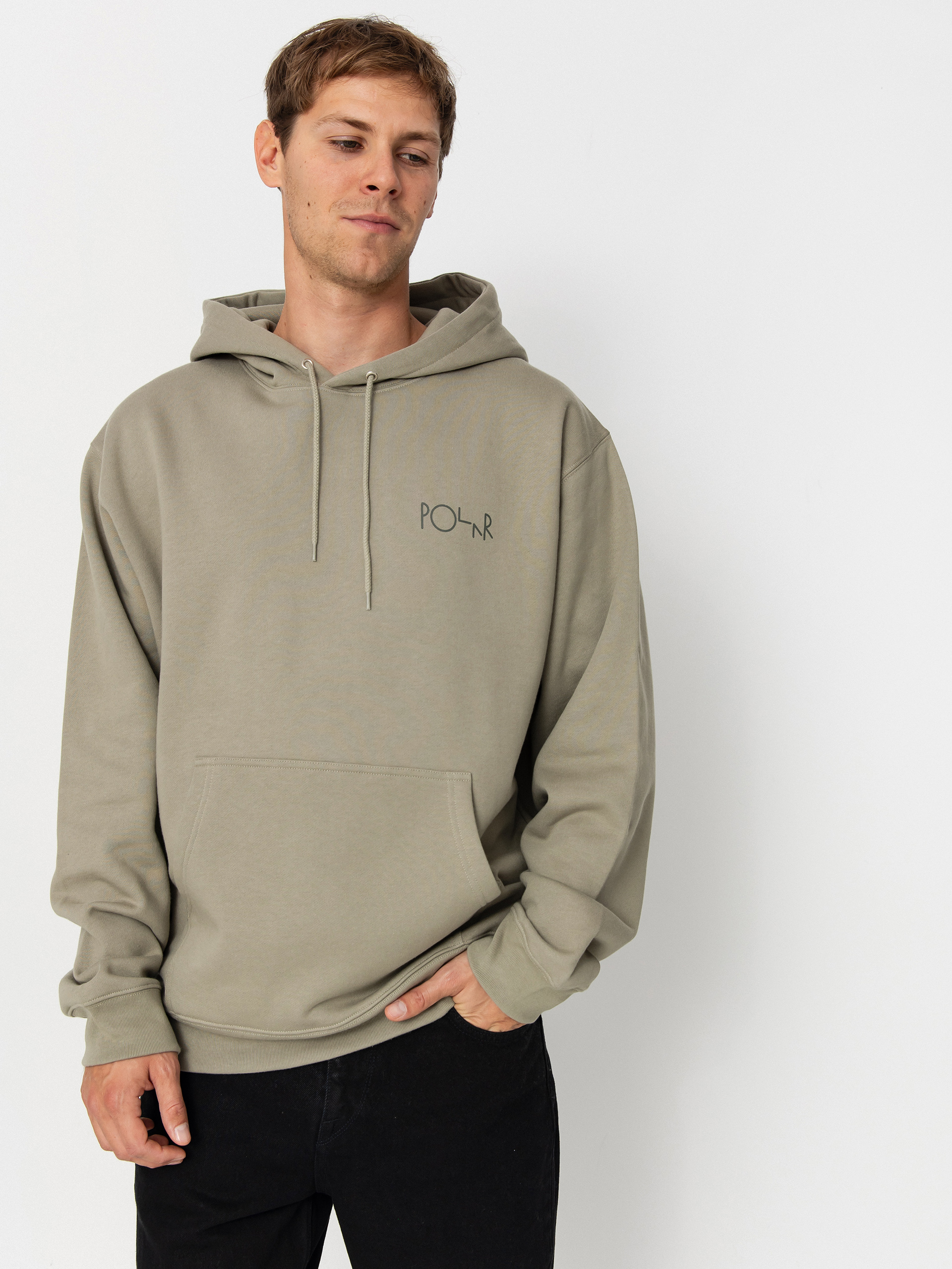 Mikina s kapucí Polar Skate Dave Stroke Logo HD (vetiver)