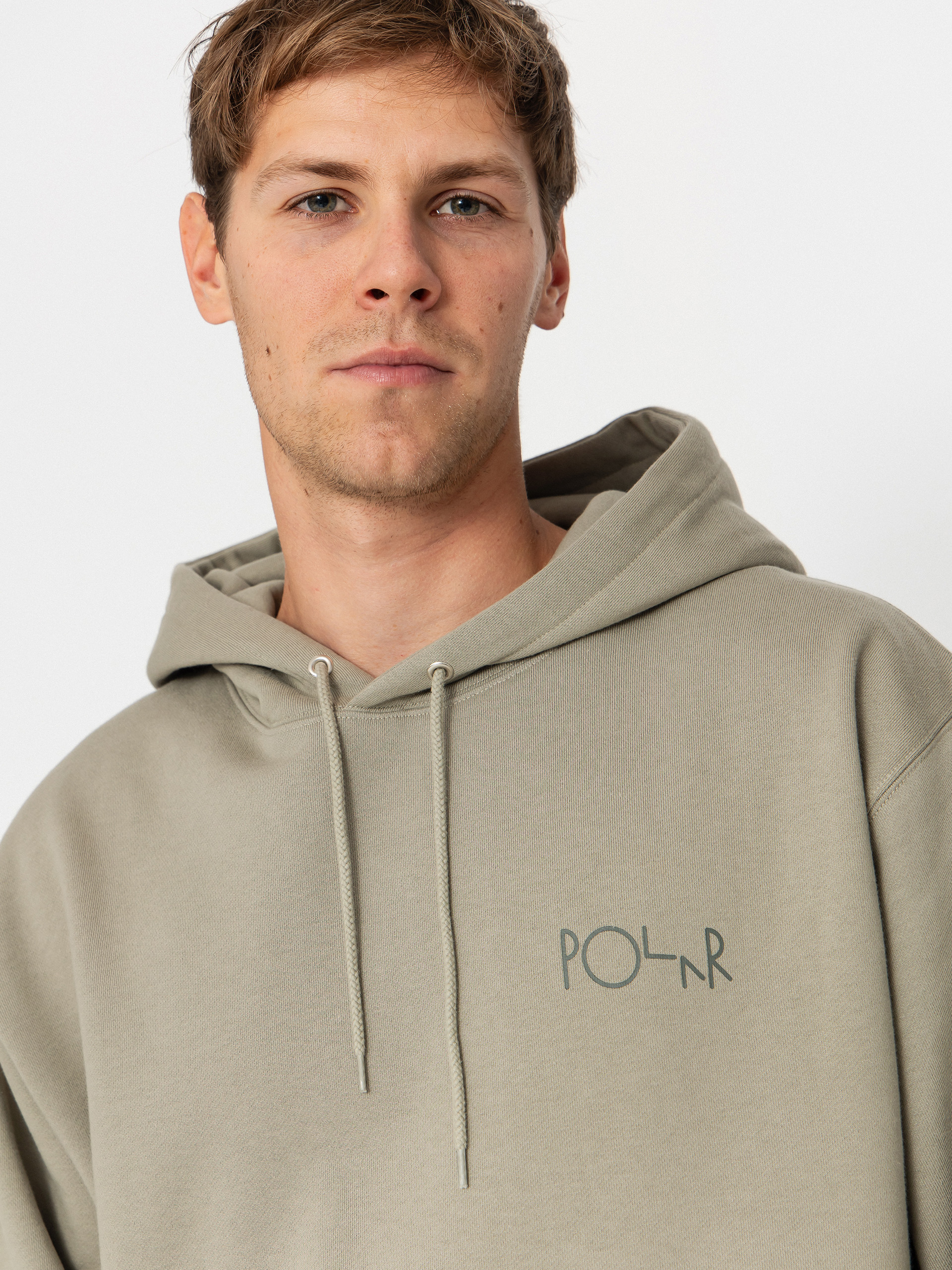 Mikina s kapucí Polar Skate Dave Stroke Logo HD (vetiver)