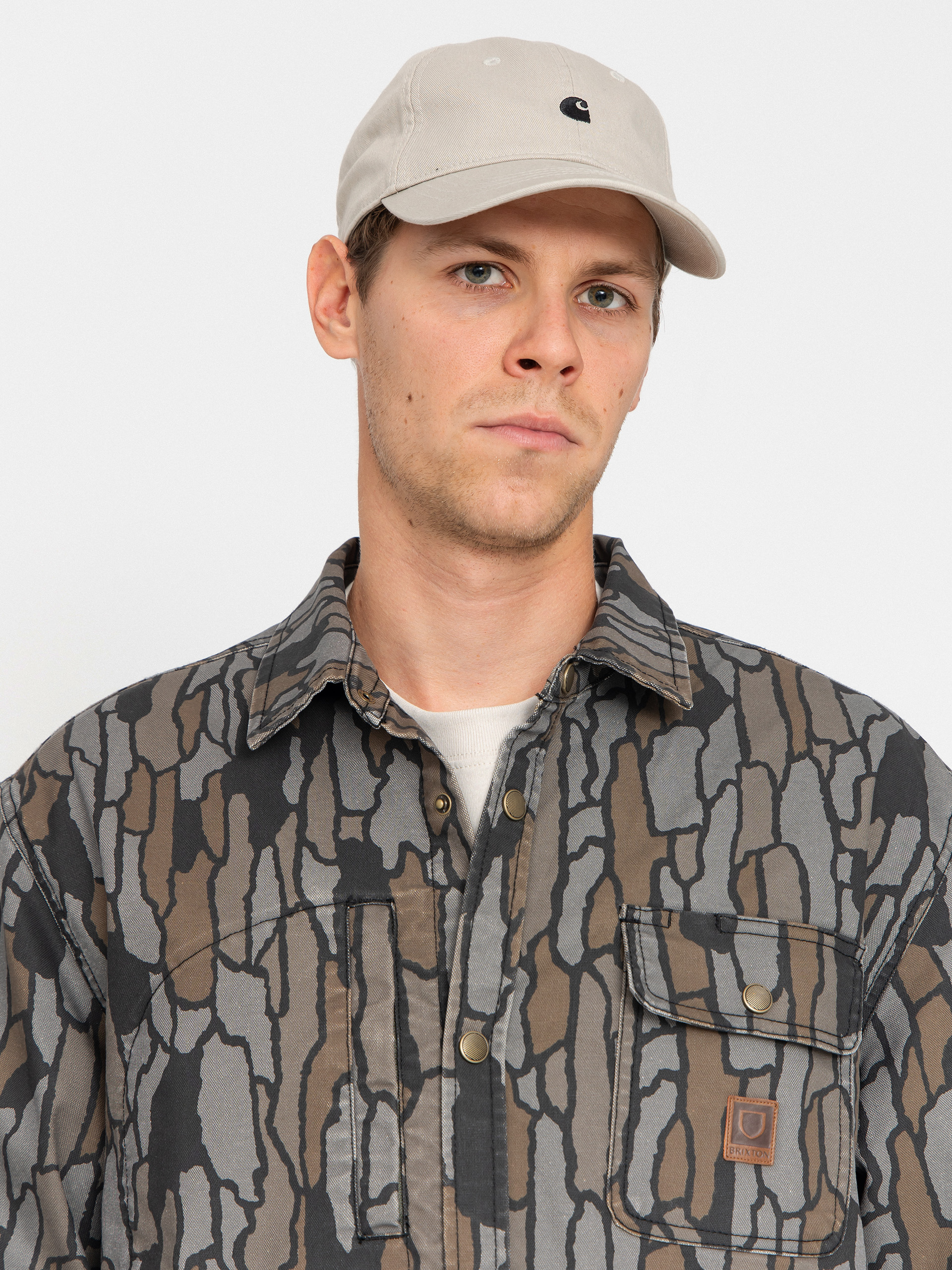 Košile Brixton Builders Stretch Overshirt (bark camo)