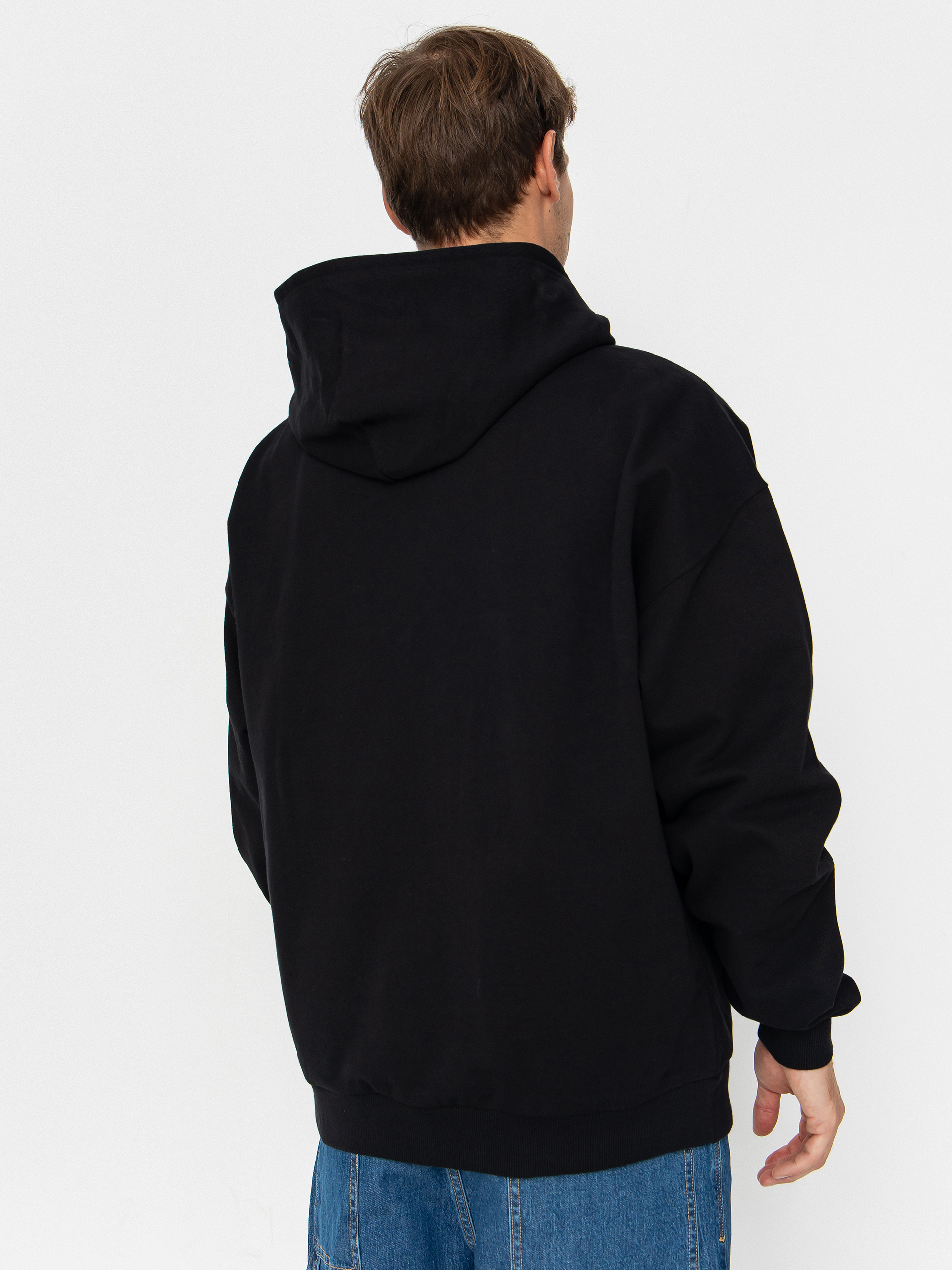 Mikina s kapucí Brixton Embroidered Heavy Weight HD (black)