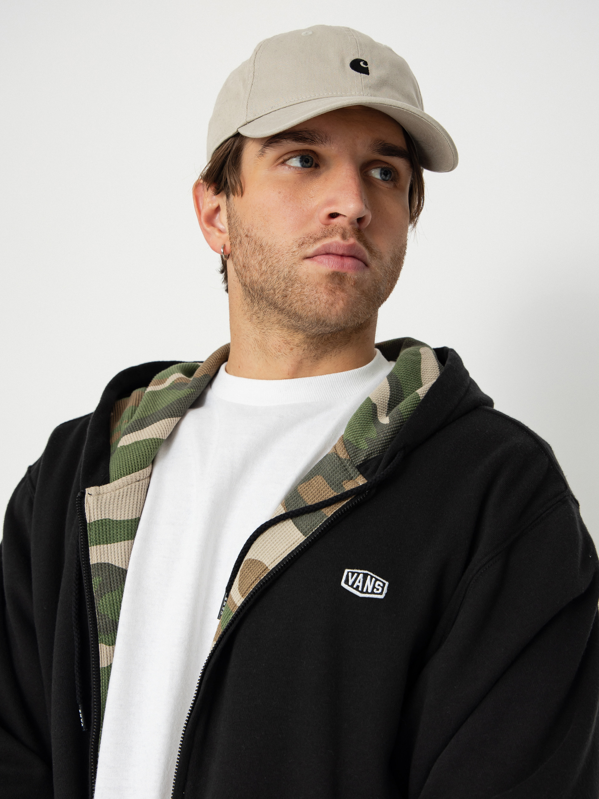 Mikina s kapucí Vans Dover Thermal Lined Full Zip (black)