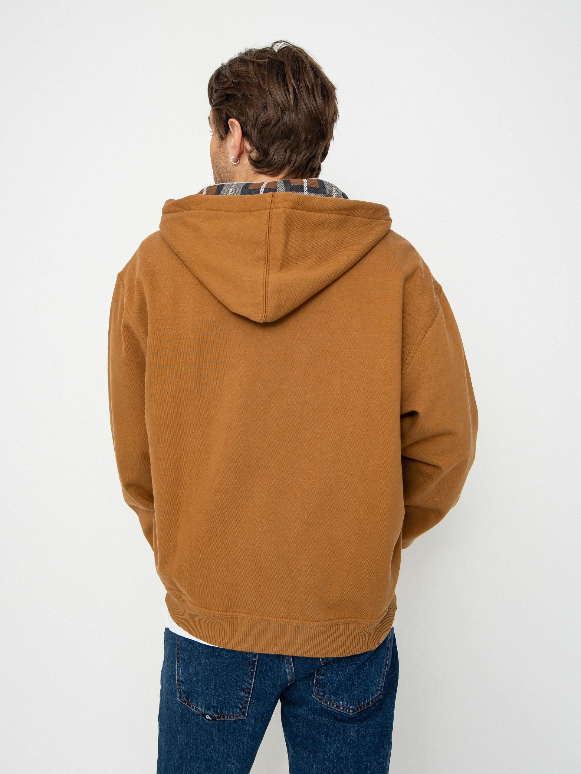 Mikina s kapucí Dickies x Thrasher Through ZHD (brown duck)