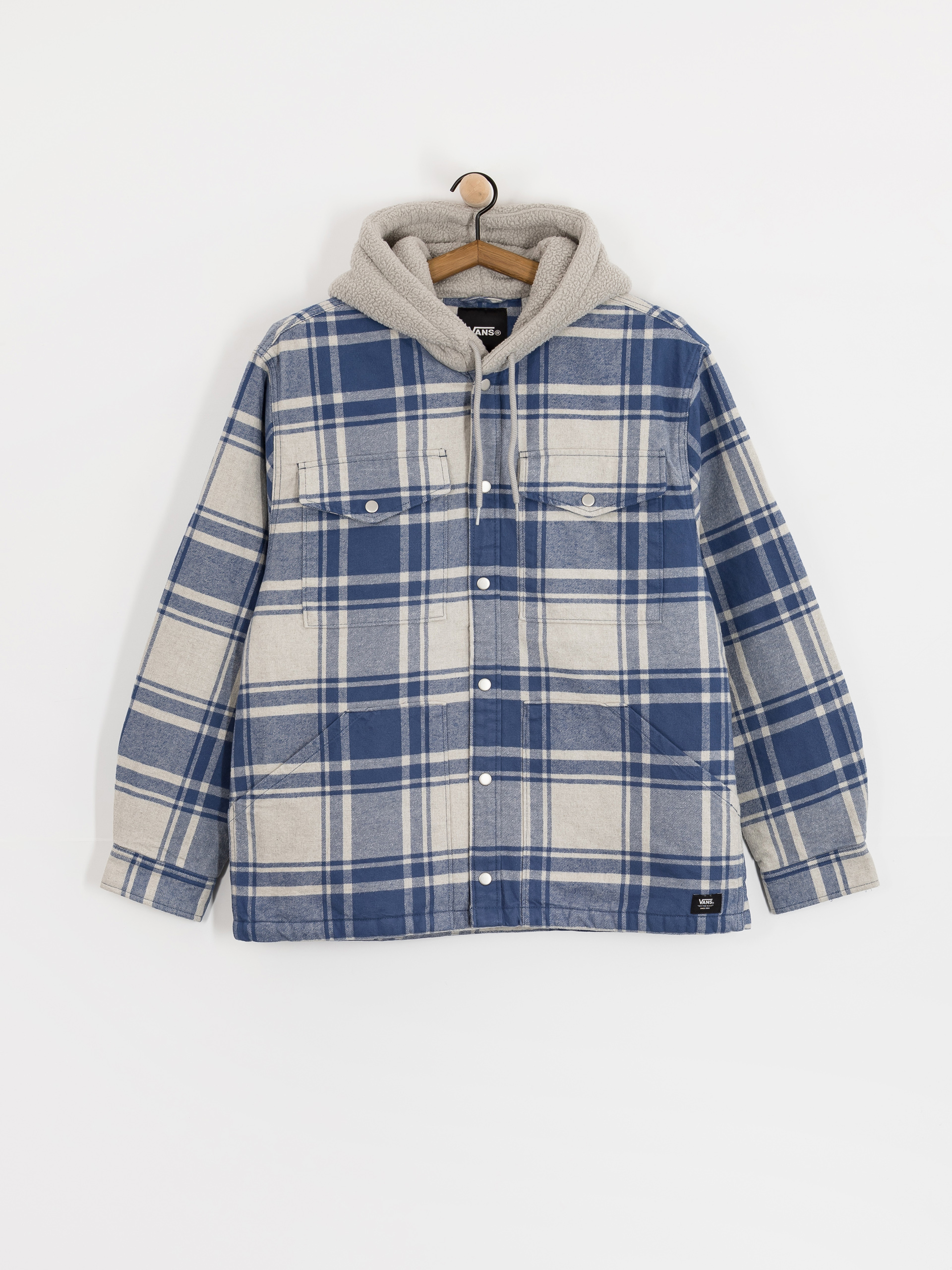 Kou0161ile Vans Piedmont Hooded Plaid Shacket (oatmeal heather/truenvy)