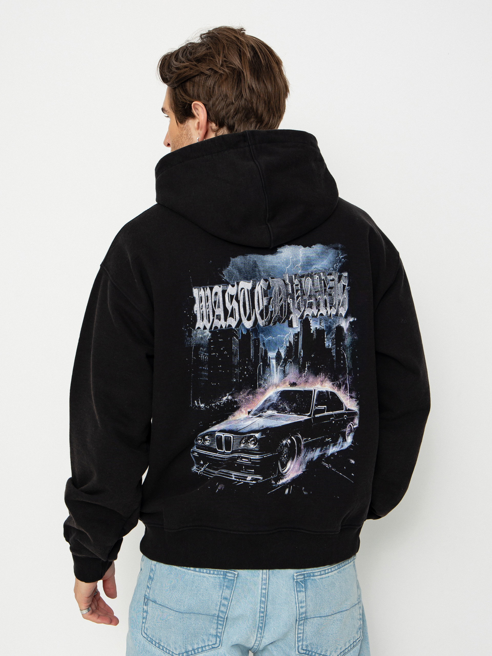 Mikina s kapucí Wasted Paris Run HD (faded black)