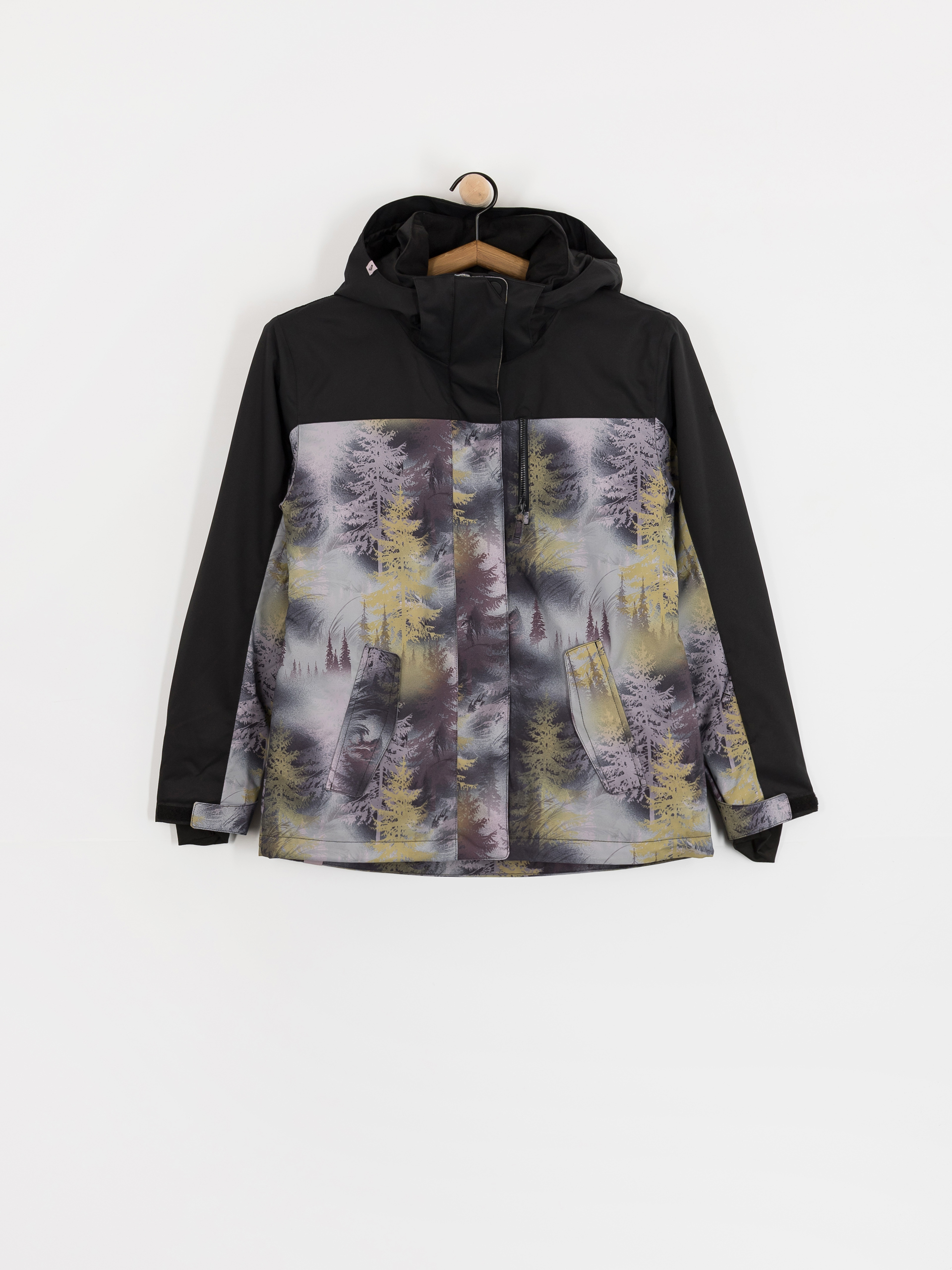 Snowboardovu00e1 bunda Roxy Jetty Block Wmn (frost gray pinetrees)